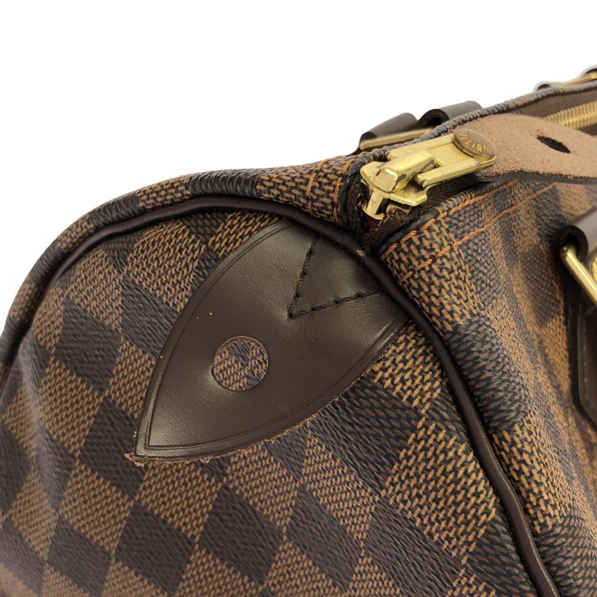 Louis Vuitton Damier Canvas Ebene Coated Canvas Boston Bag (Pre-Owned)