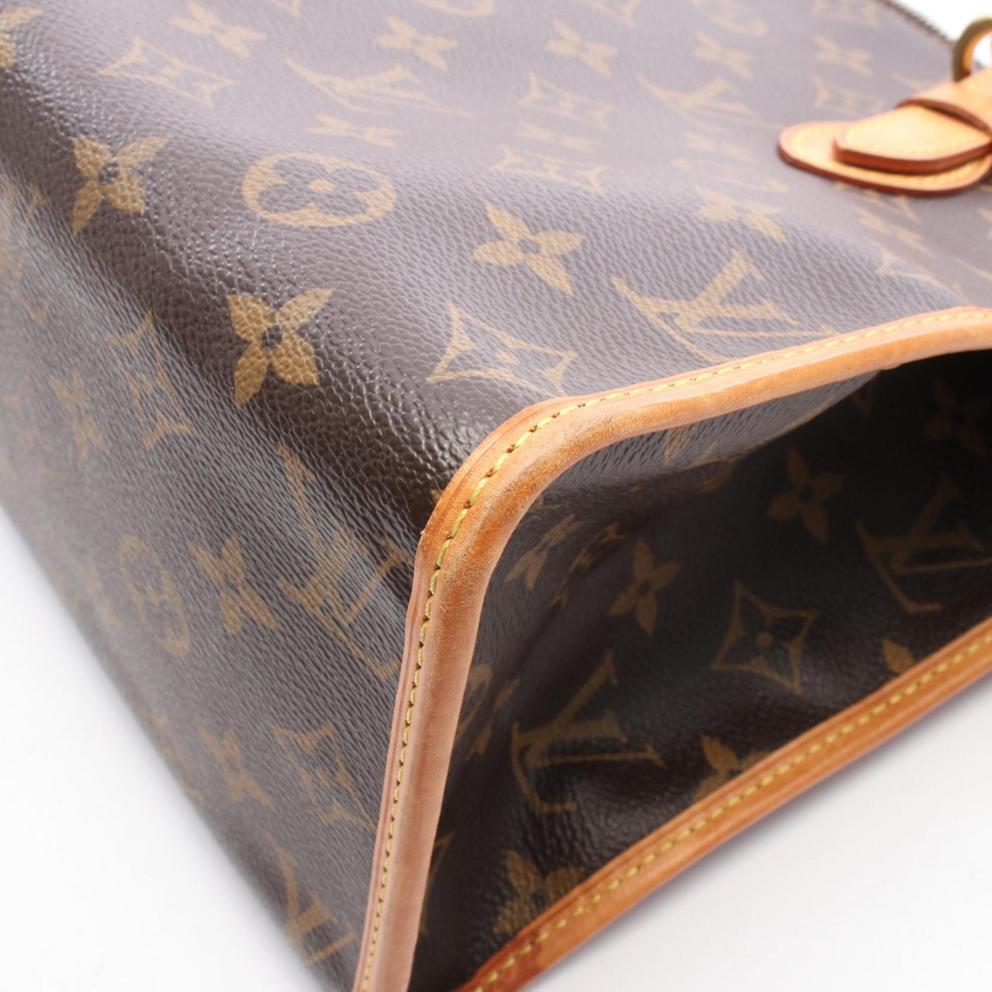 Louis Vuitton Brown Pvc Coated Canvas Leather Handbag Tote Bag (Pre-Owned)