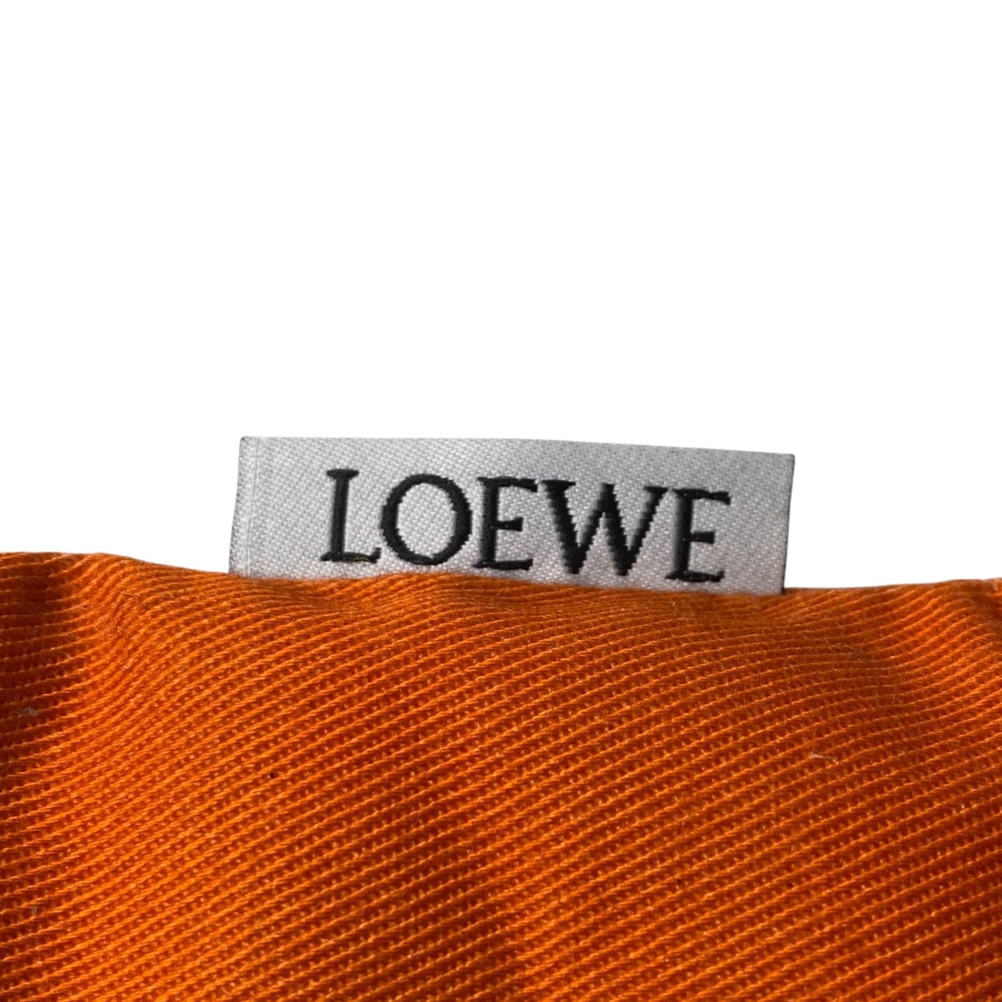 Loewe Orange Yellow Cotton Leather Pouch (Pre-Owned)