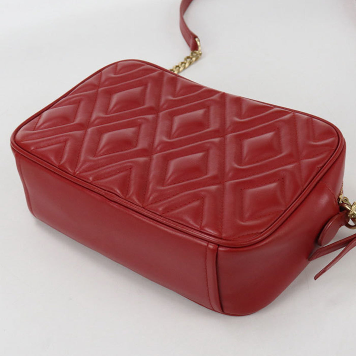 Miu Miu Red Color Leather Shoulder Bag (Pre-Owned)
