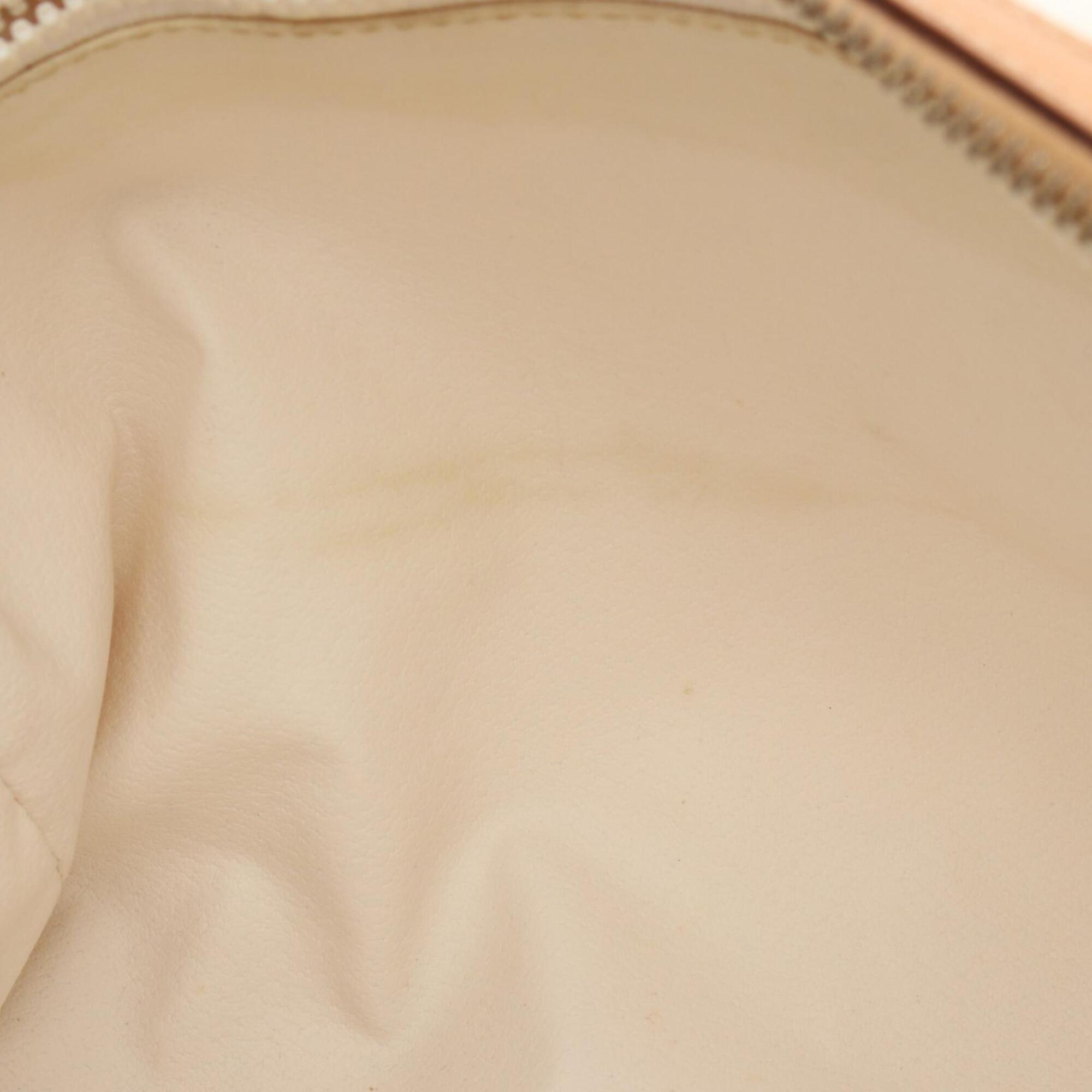 Celine Beige White Coated Canvas Leather Handbag (Pre-Owned)