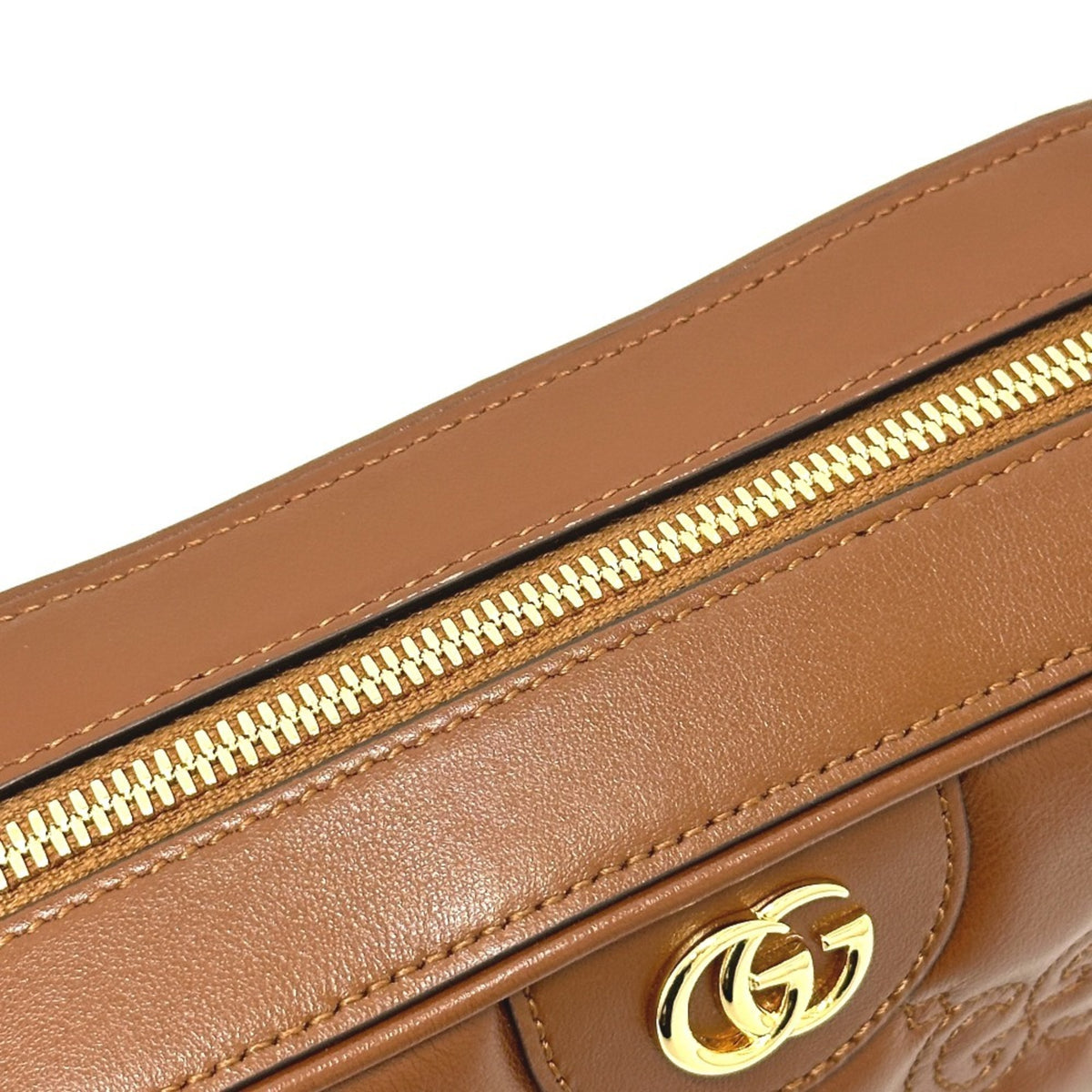 Gucci Brown Leather Shoulder Bag (Pre-Owned)