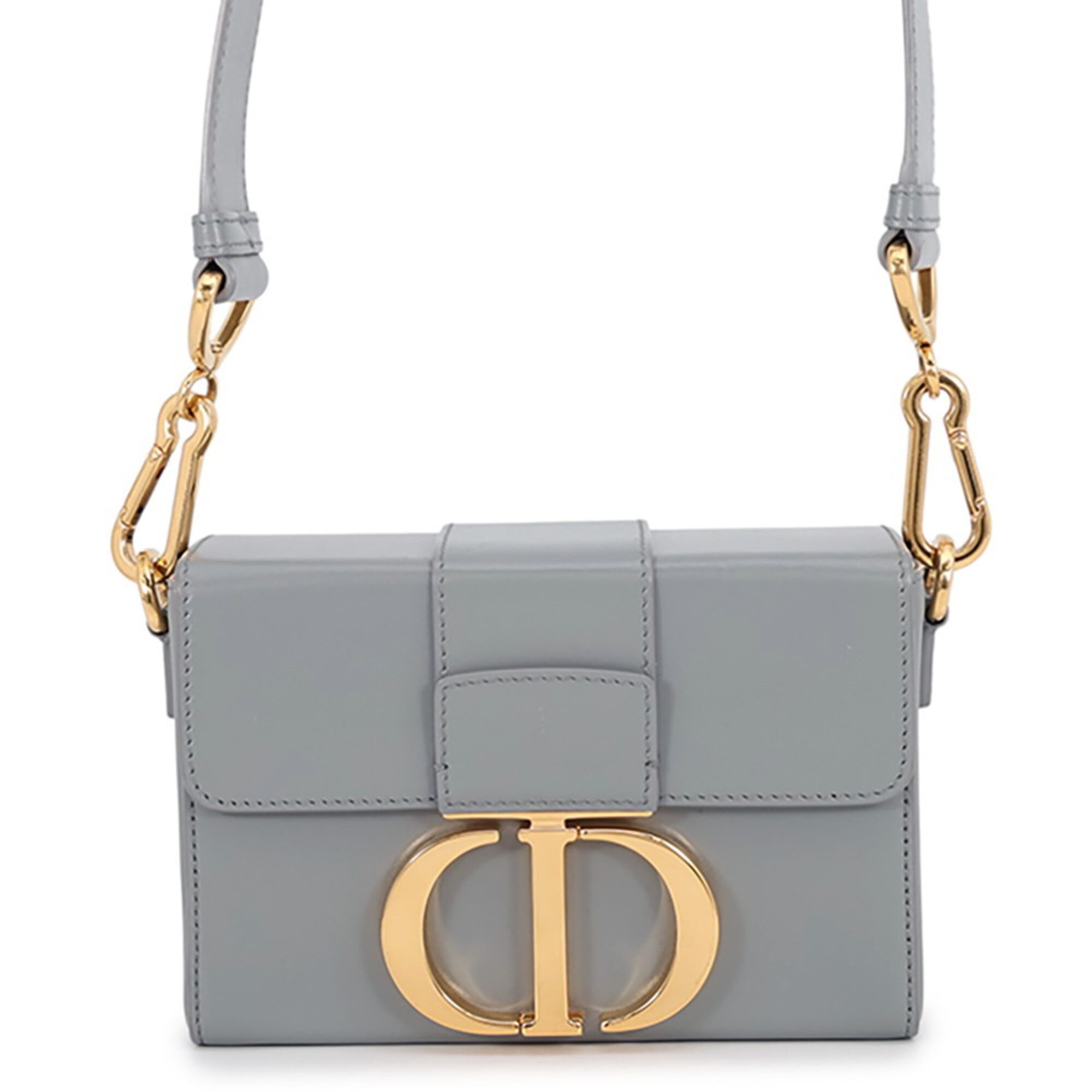 Christian Dior Gray Leather Handbag Shoulder Bag (Pre-Owned)