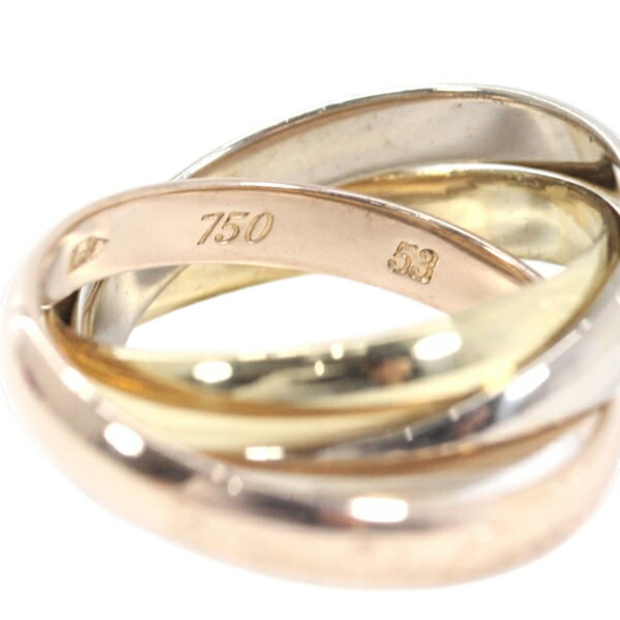 Cartier Pink Gold White Gold Yellow Gold Yellow Gold (18K) Pink Gold (18K) White Gold (18K) Band Ring (Pre-Owned)