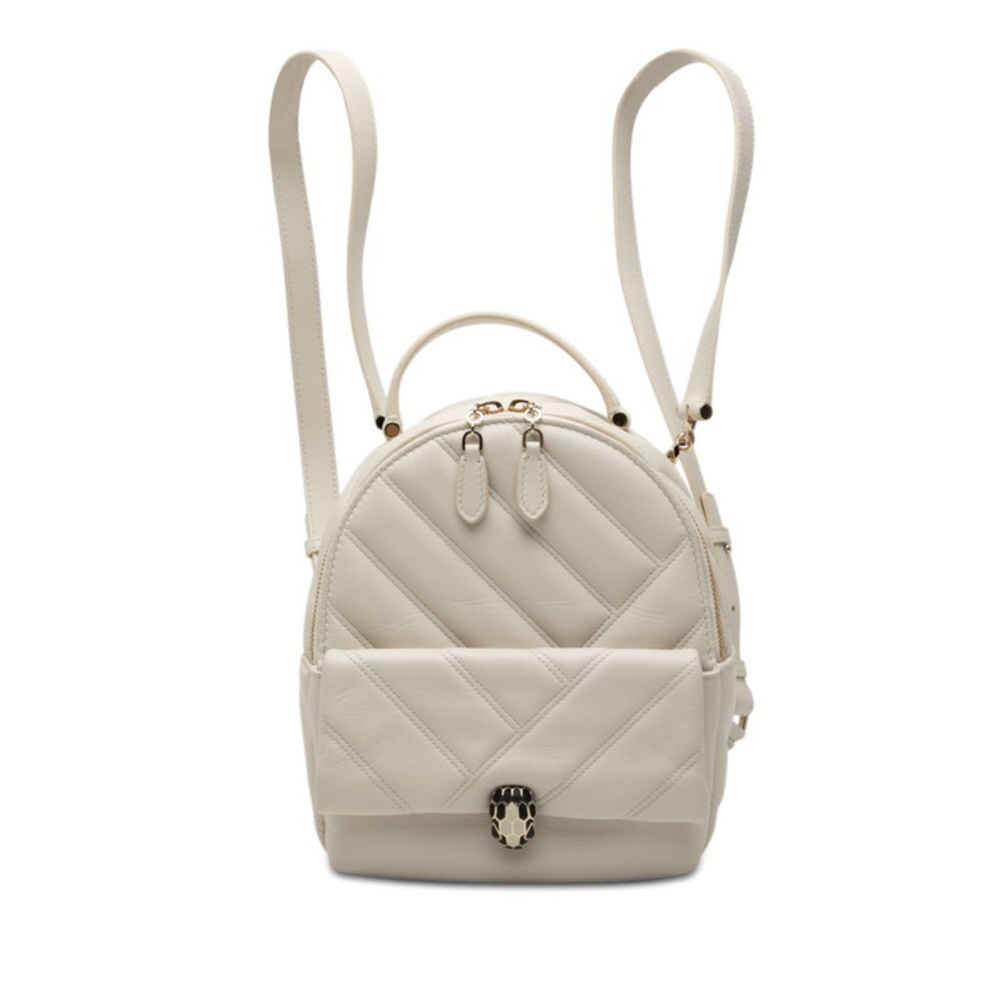 Bvlgari Ivory Leather Backpack (Pre-Owned)