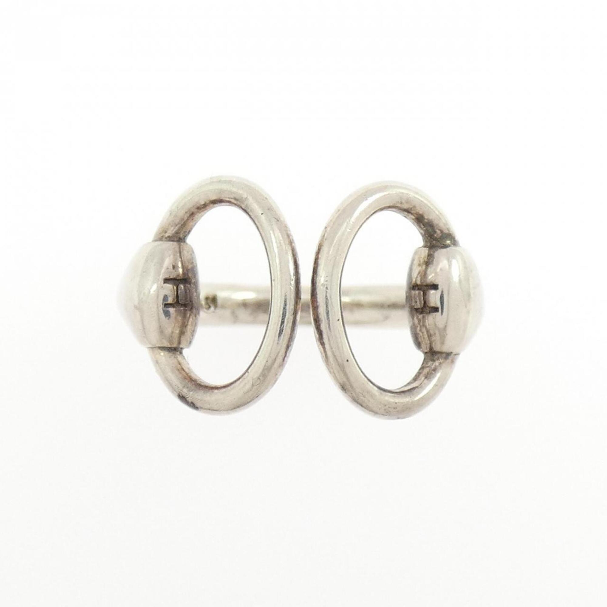 Hermes Silver Silver 925 Band Ring (Pre-Owned)
