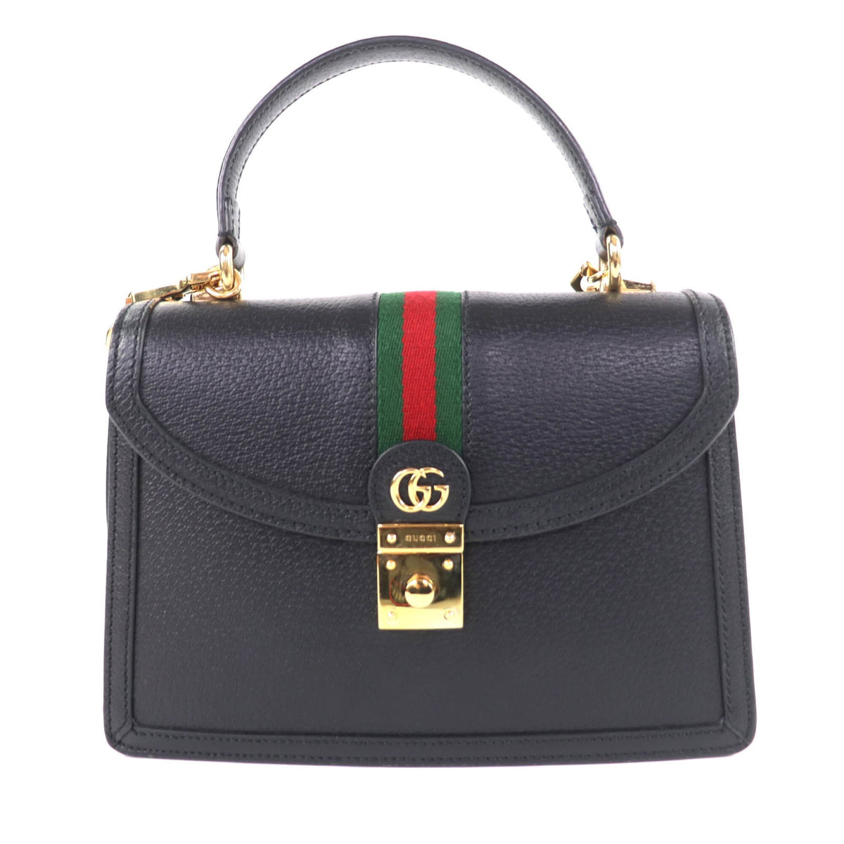 Gucci Black Leather Handbag Shoulder Bag (Pre-Owned)