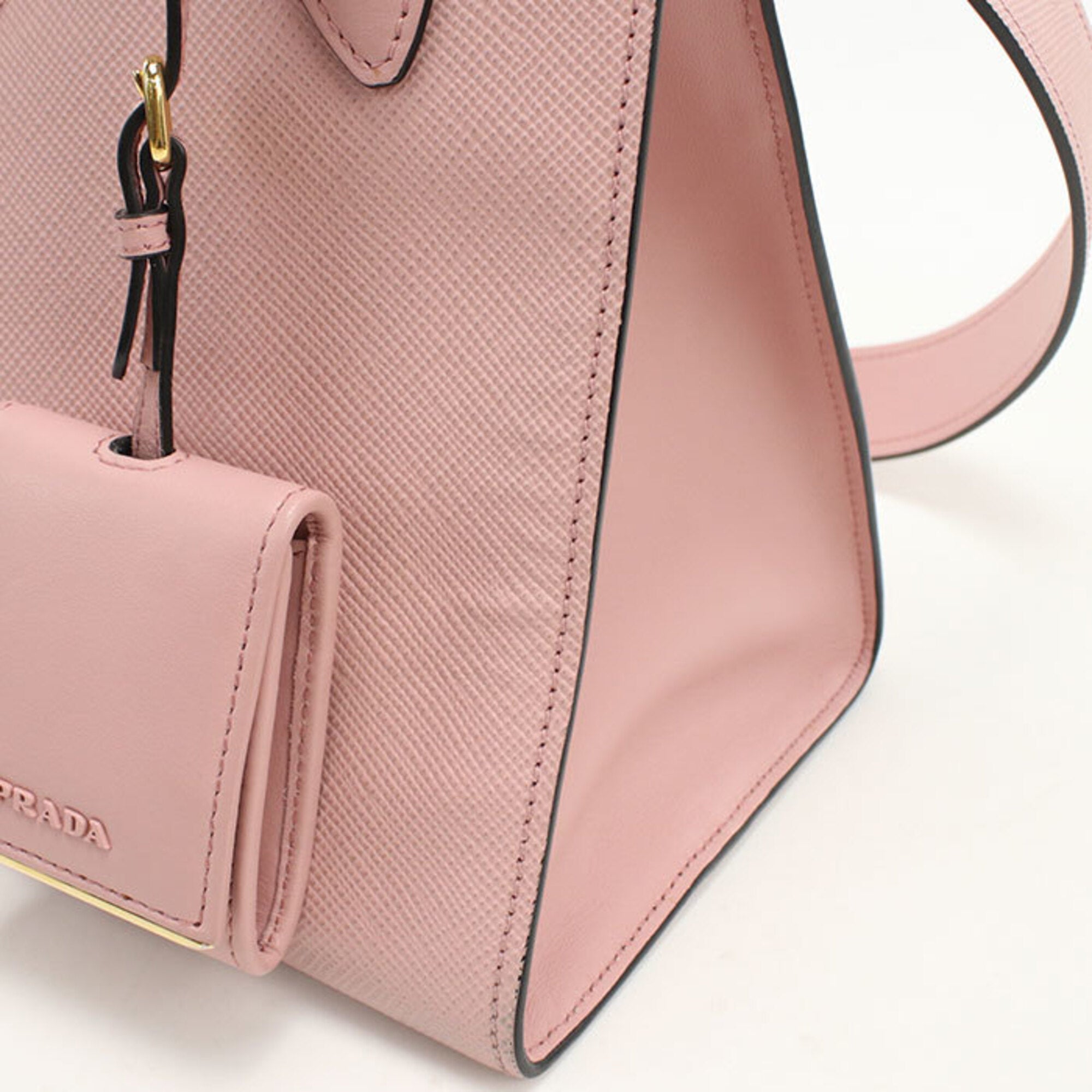 Prada Pink Leather Tote Bag (Pre-Owned)