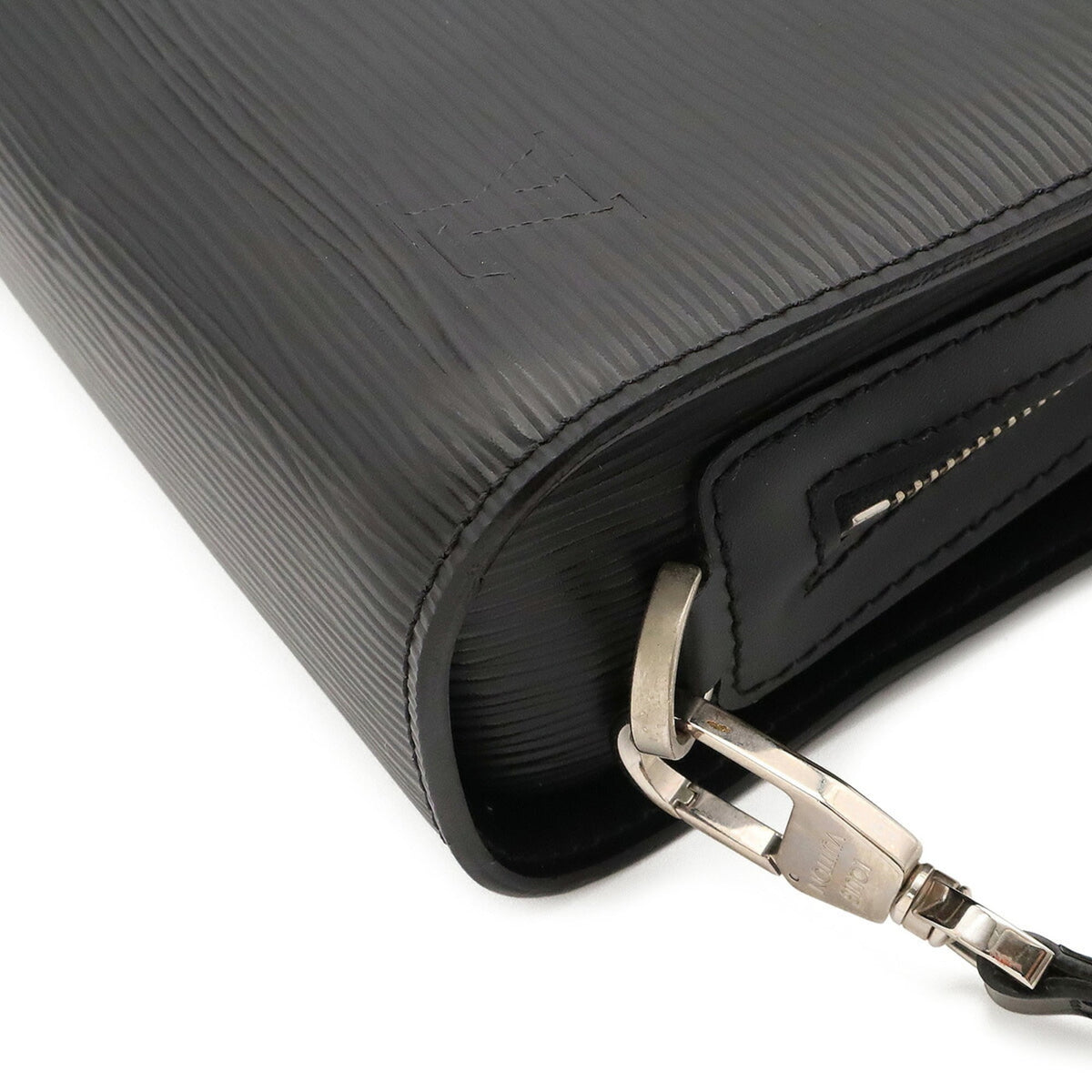 Louis Vuitton Black Noir Leather Clutch Bag (Pre-Owned)