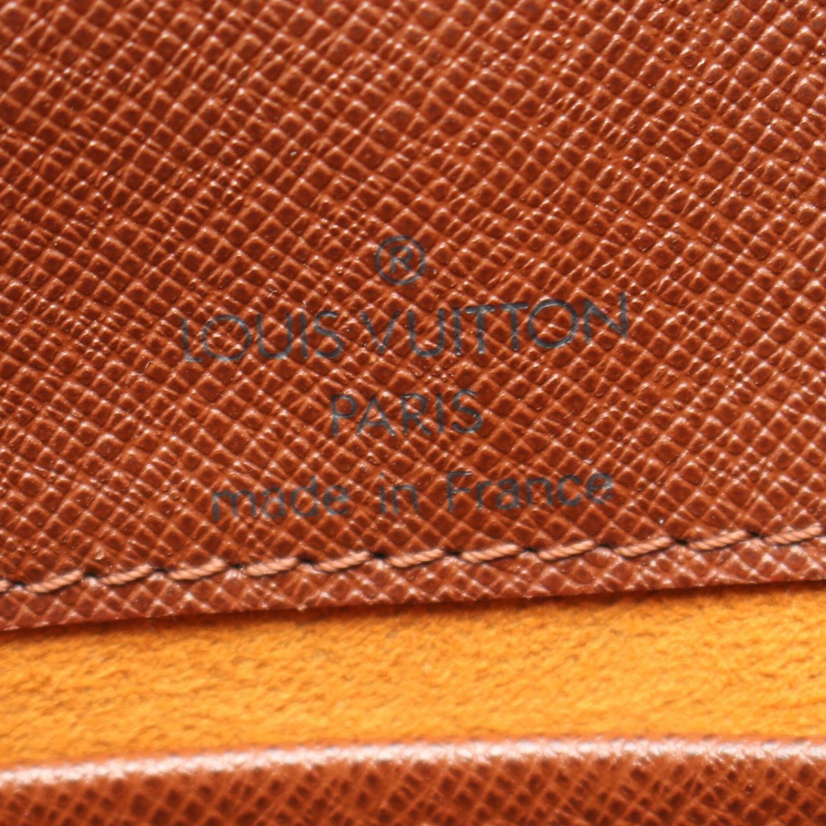 Louis Vuitton Brown Coated Canvas Leather Handbag Shoulder Bag (Pre-Owned)