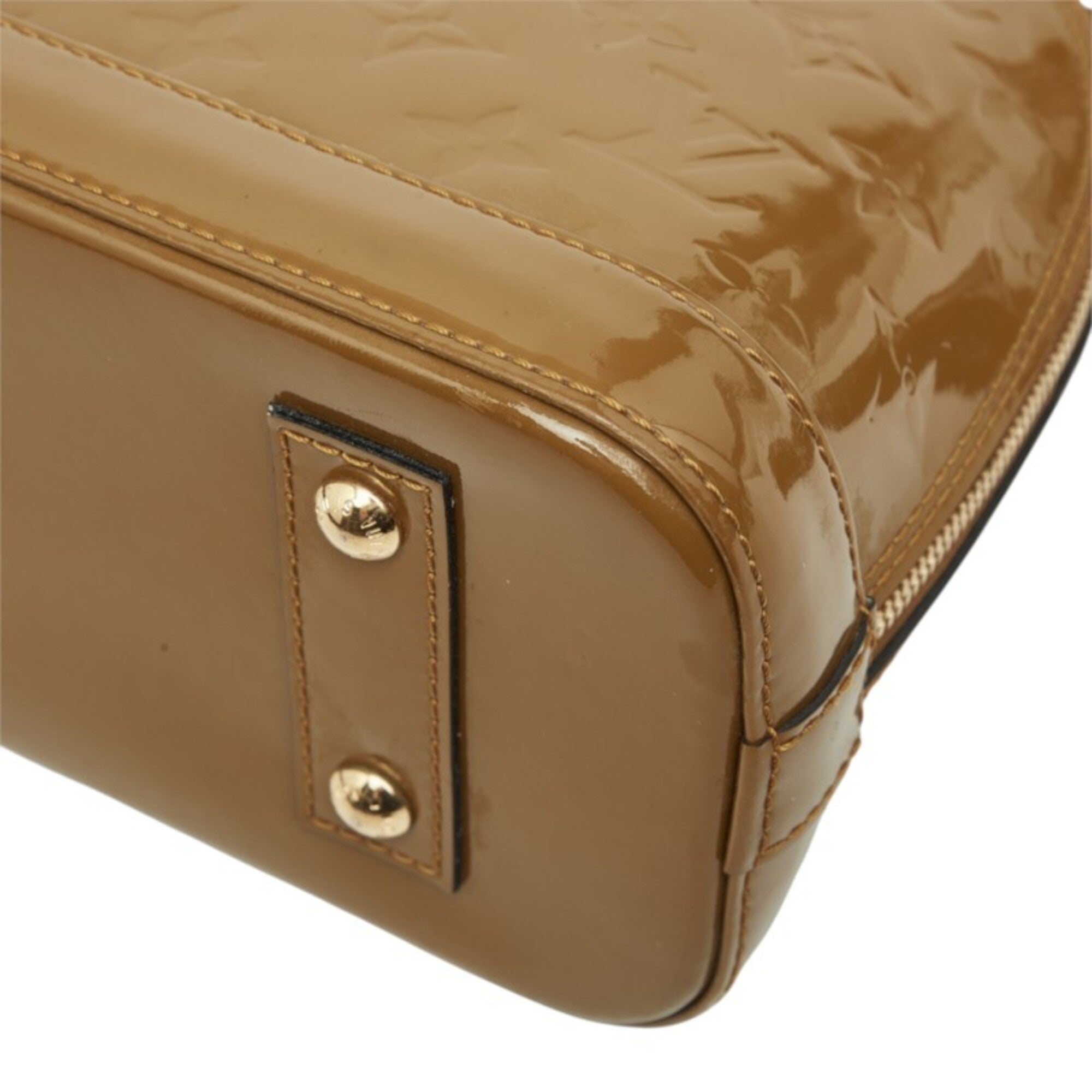 Louis Vuitton Brown Olive Patent Leather Handbag Shoulder Bag (Pre-Owned)