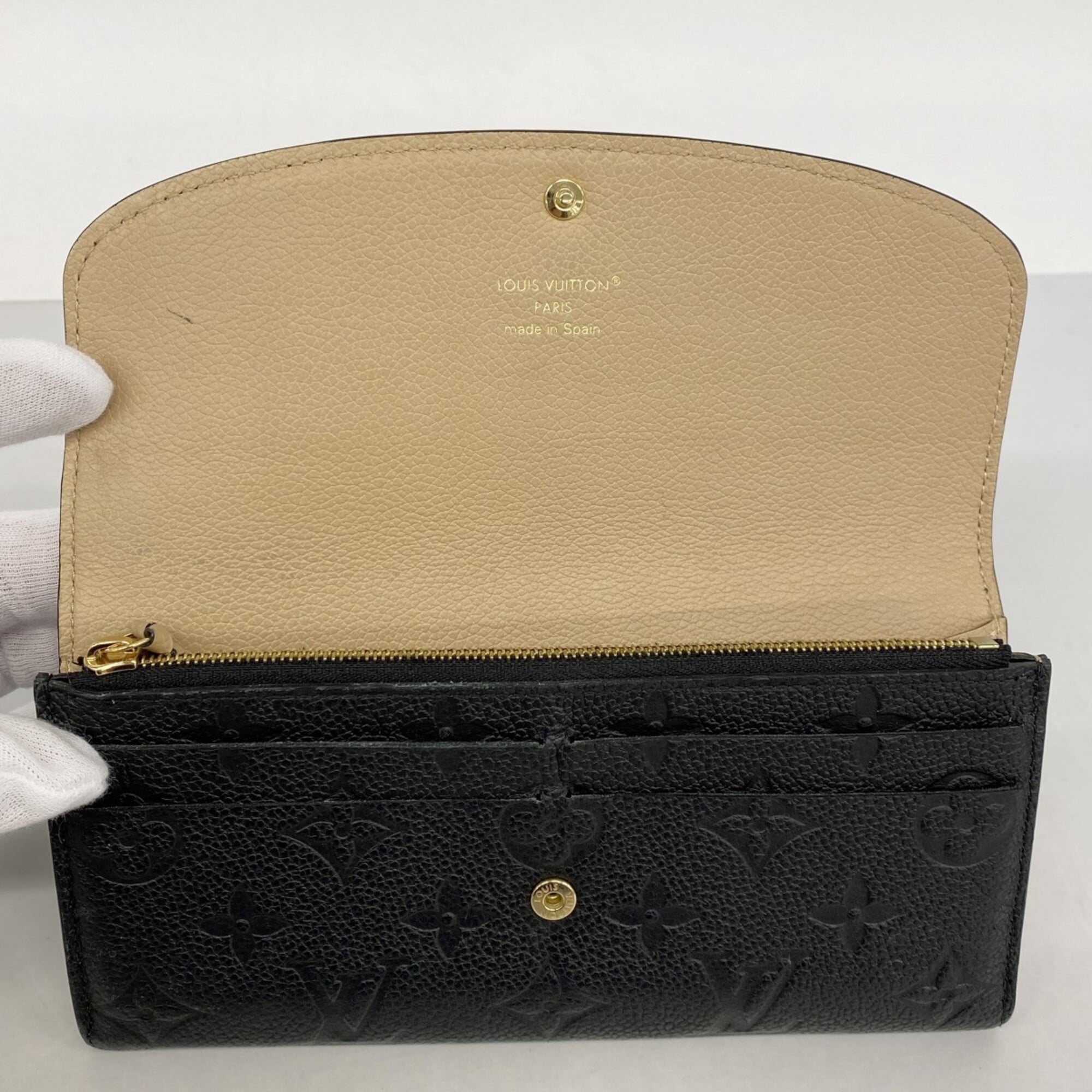 Louis Vuitton Noir Long Wallet (Bi-Fold) (Pre-Owned)