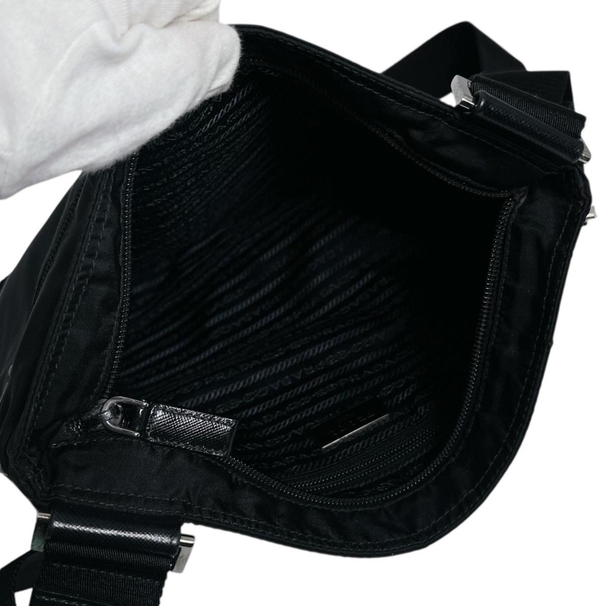 Prada Black Nylon Shoulder Bag Sling Bag (Pre-Owned)