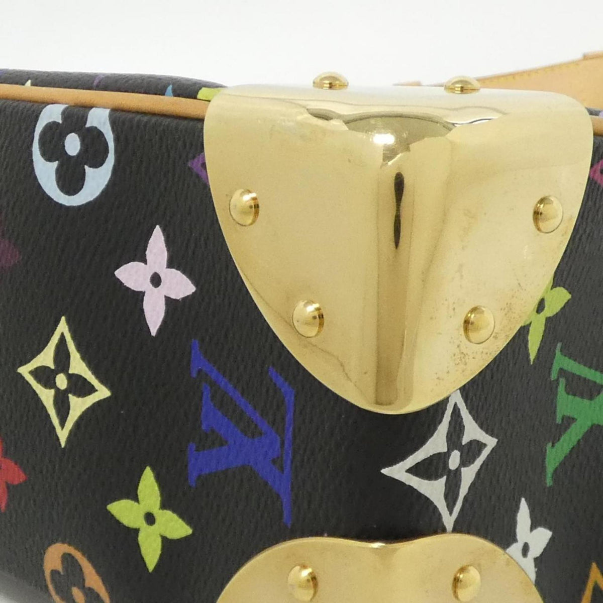 Louis Vuitton Black Multi-Color Coated Canvas Shoulder Bag (Pre-Owned)