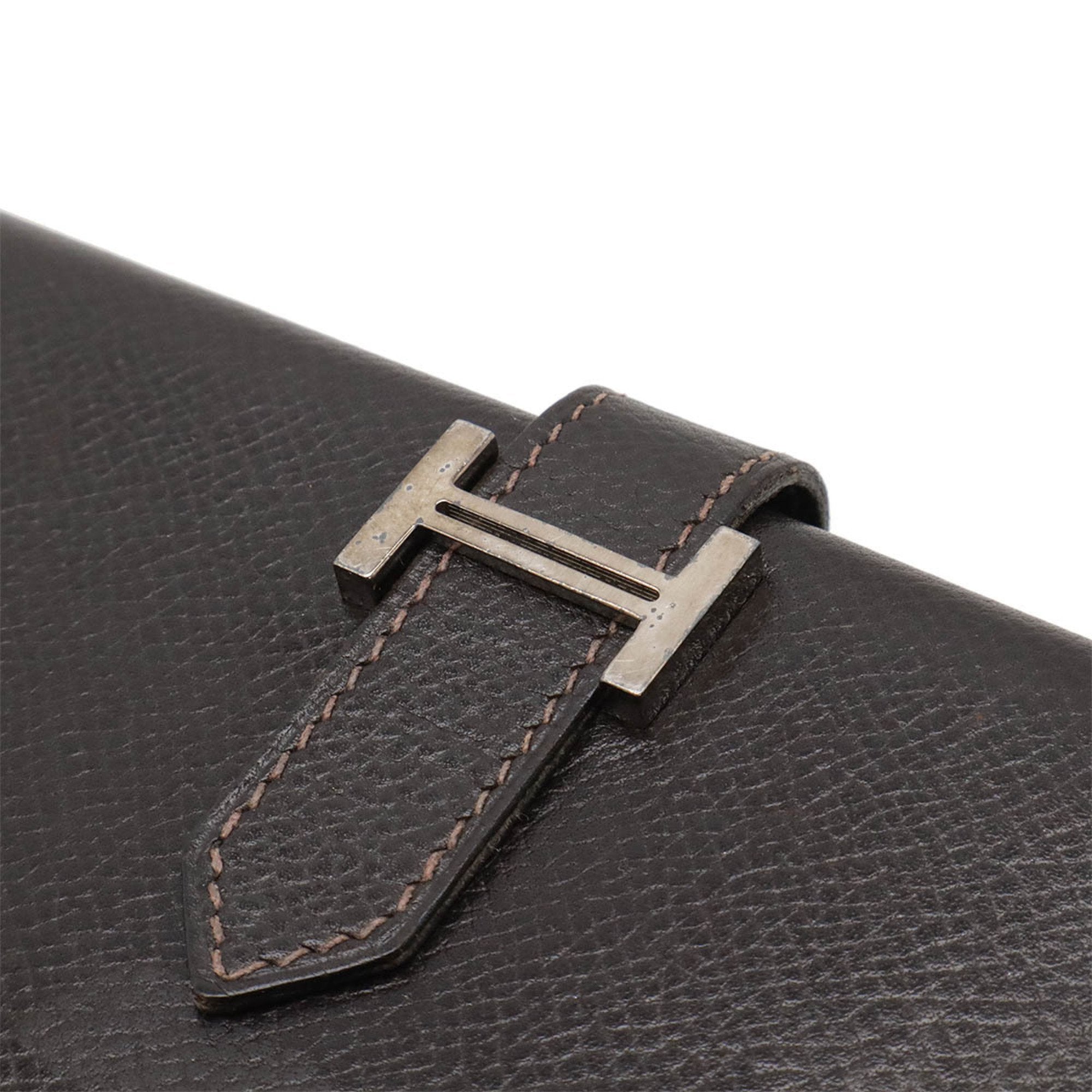 Hermes Black Epsom Leather Long Wallet (Bi-Fold) (Pre-Owned)