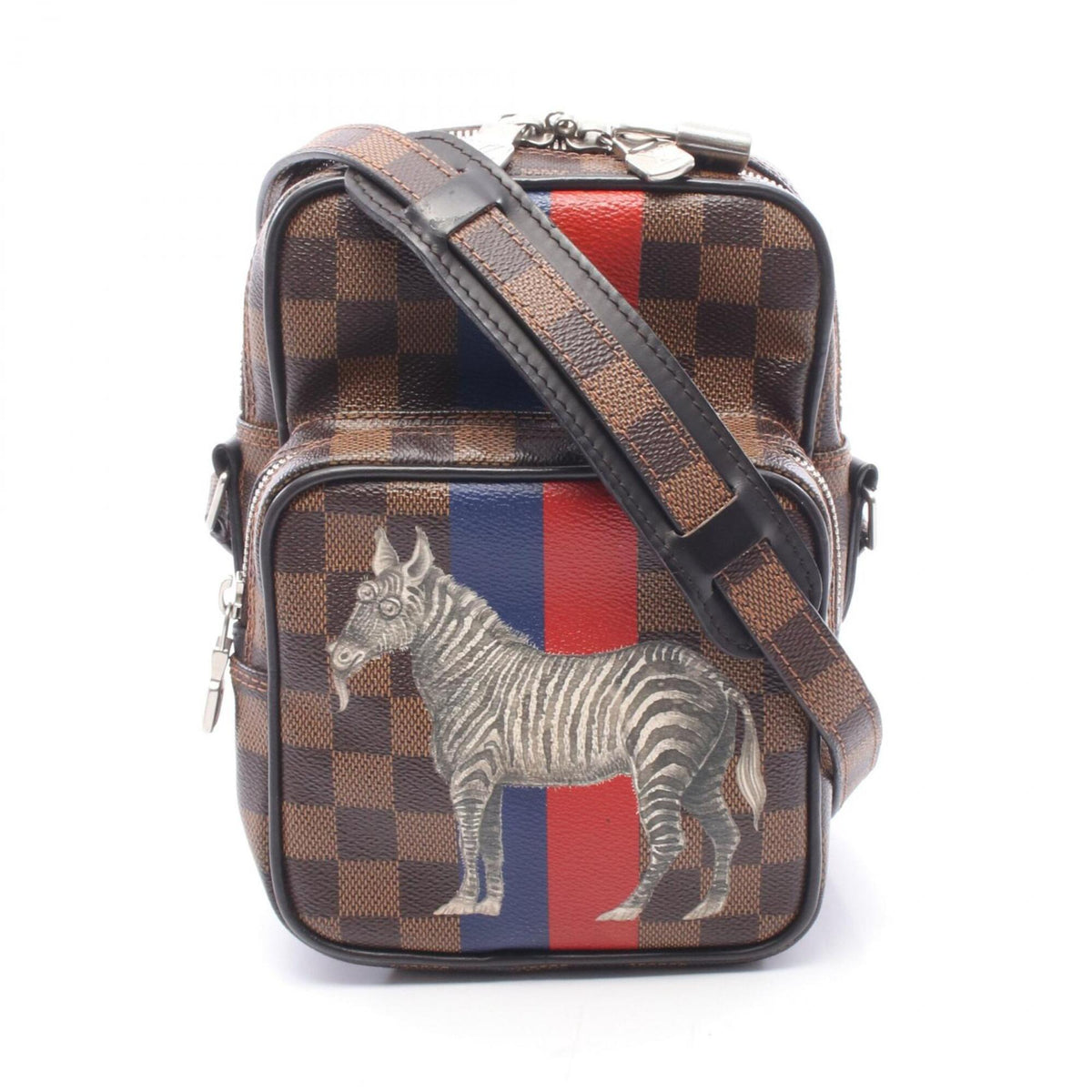 Louis Vuitton Black Brown Multi-Color Coated Canvas Leather Handbag Shoulder Bag (Pre-Owned)