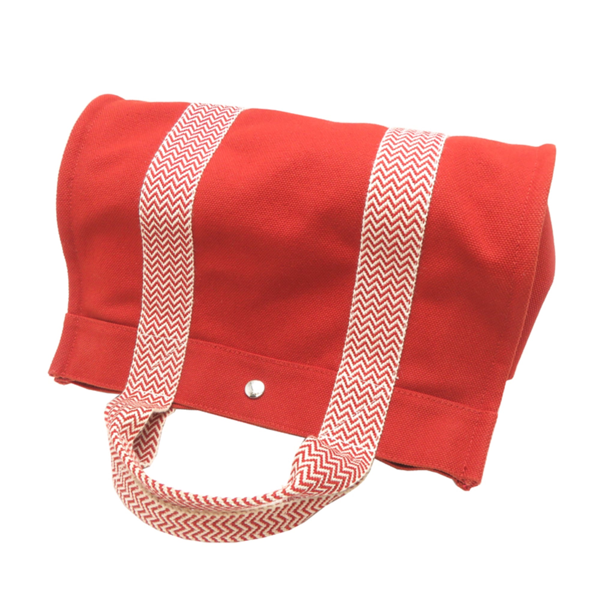 Hermes Orange Canvas Cotton Tote Bag (Pre-Owned)