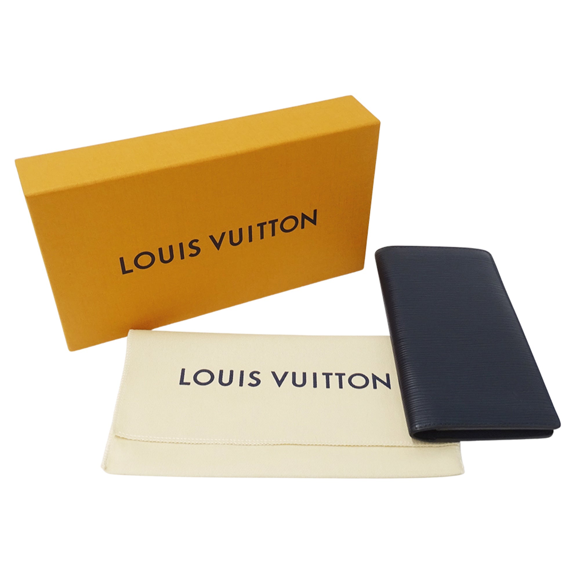 Louis Vuitton Navy Blue Epi Leather Long Wallet (Bi-Fold) (Pre-Owned)
