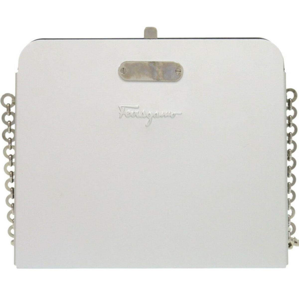 Salvatore Ferragamo Silver Aluminum Shoulder Bag (Pre-Owned)
