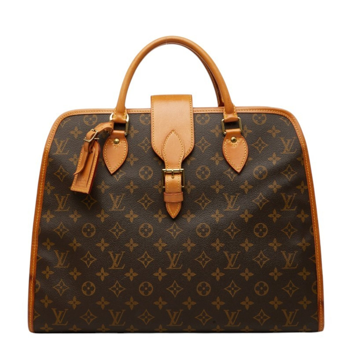 Louis Vuitton Brown Pvc Leather Briefcase (Pre-Owned)