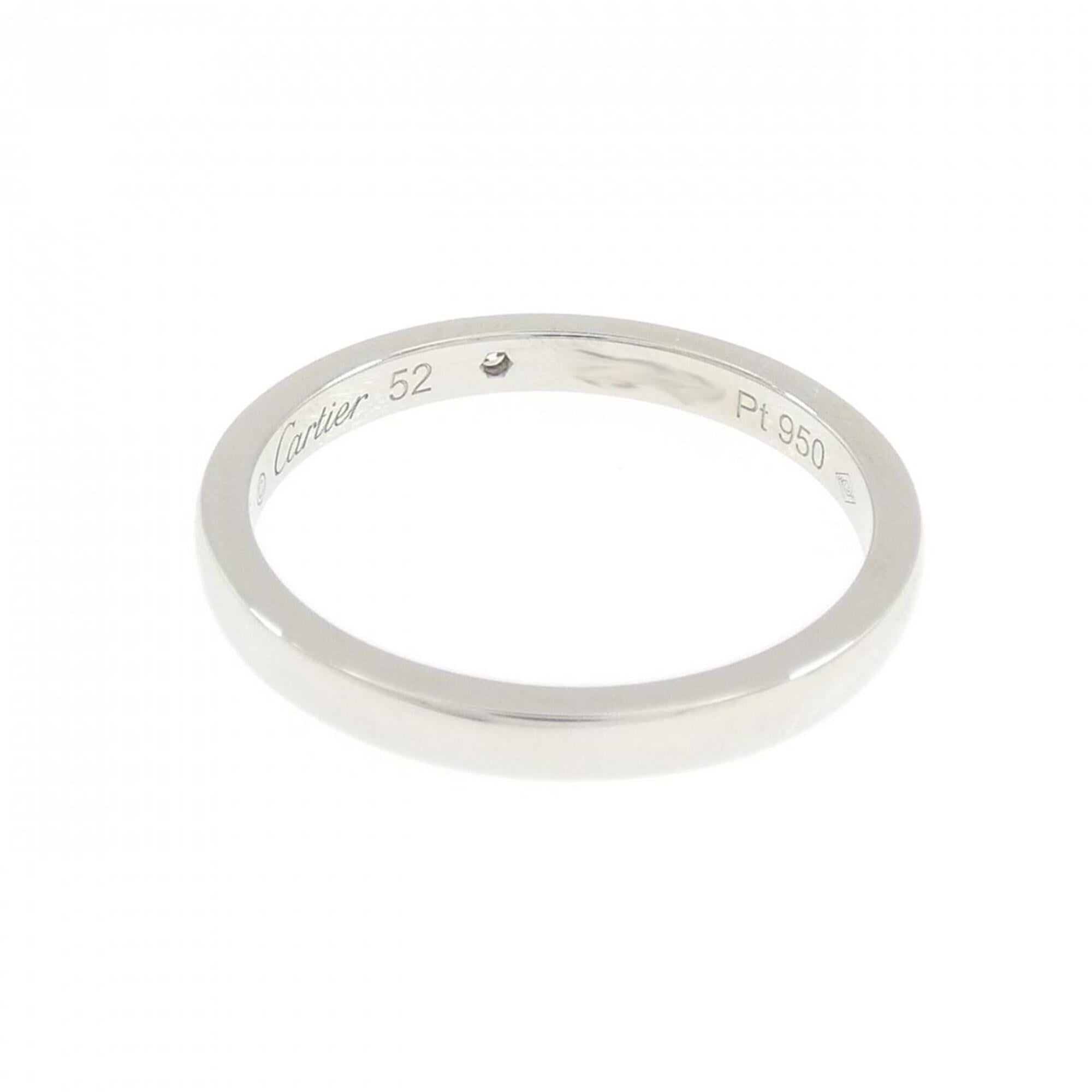 Cartier Platinum Platinum 950 Band Ring (Pre-Owned)