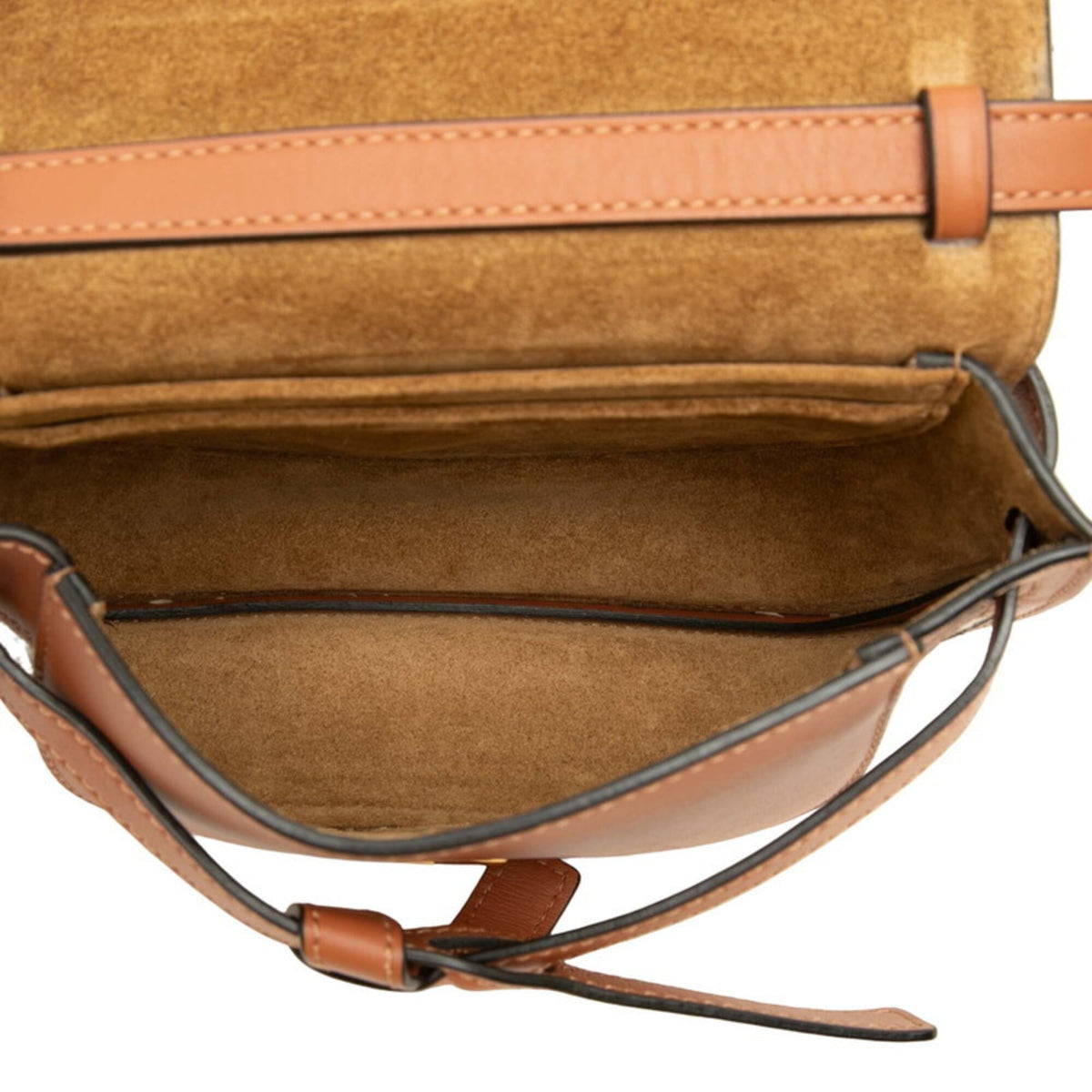 Loewe Brown Ivory Canvas Leather Shoulder Bag (Pre-Owned)