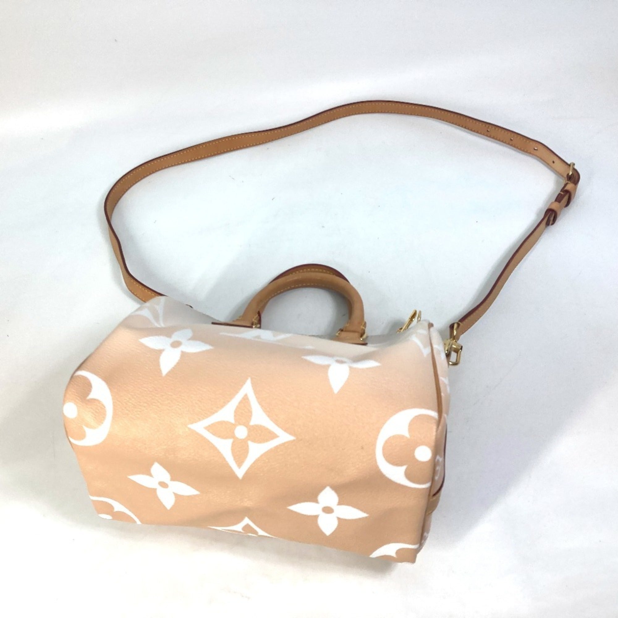 Louis Vuitton Orange Monogram Boston Bag Handbag Shoulder Bag (Pre-Owned)