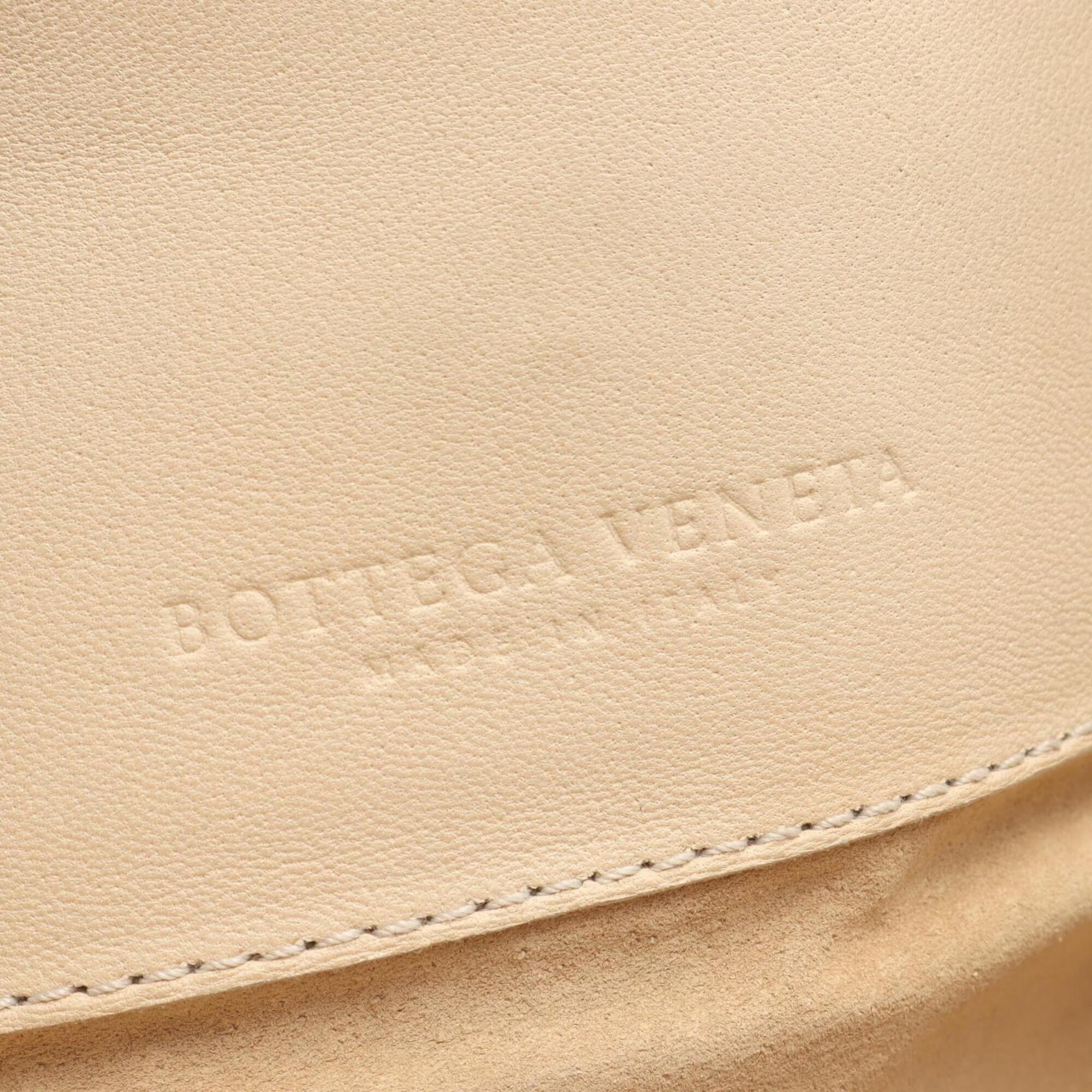 Bottega Veneta Intrecciato Beige Leather Handbag Tote Bag (Pre-Owned)