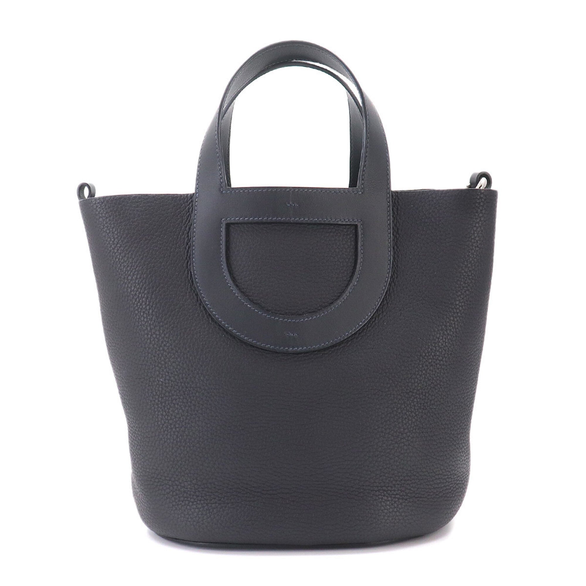 Hermes Silver Taurillon Clemence Leather Swift Leather Handbag (Pre-Owned)