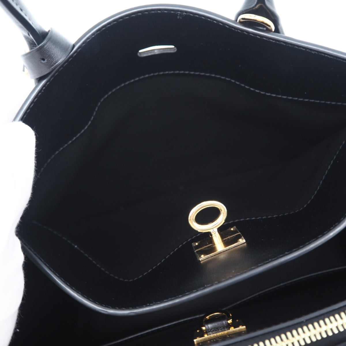 Louis Vuitton Black Noir Leather Handbag (Pre-Owned)