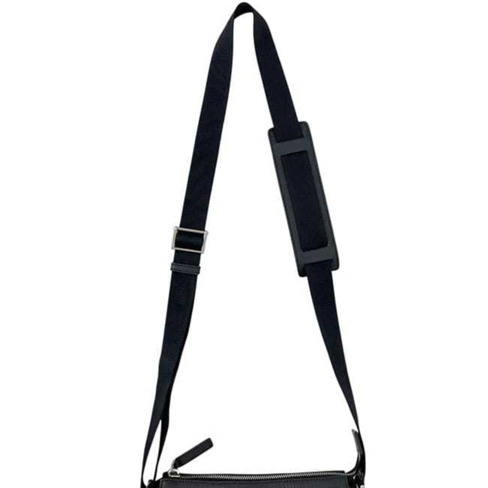 Gucci Black Canvas Leather Shoulder Bag (Pre-Owned)