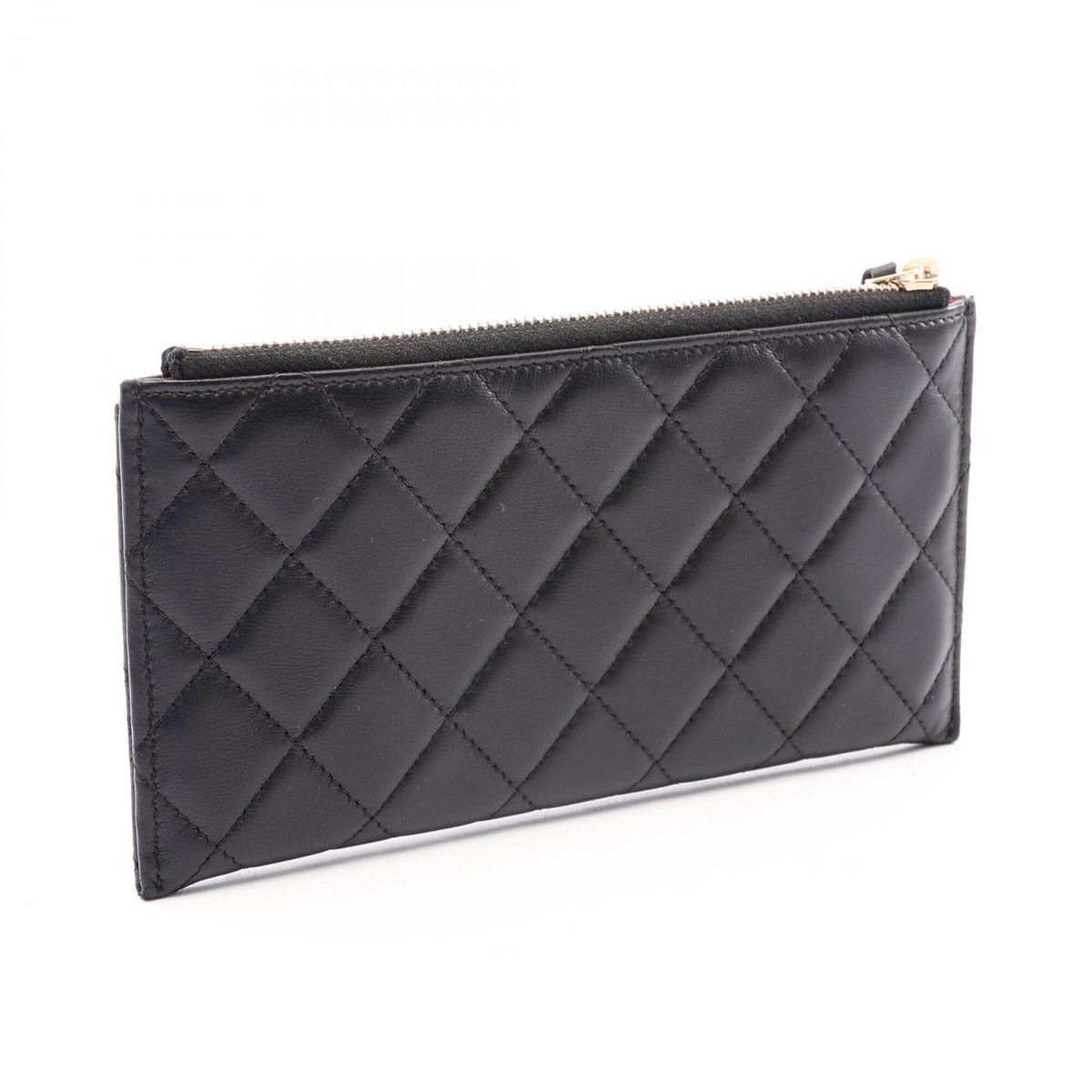 Chanel Black Leather Handbag Pouch (Pre-Owned)