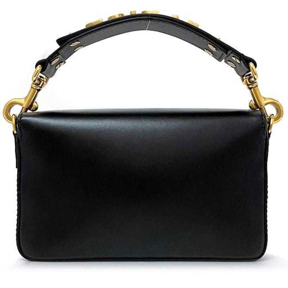 Christian Dior Black Leather Clutch Bag Handbag (Pre-Owned)