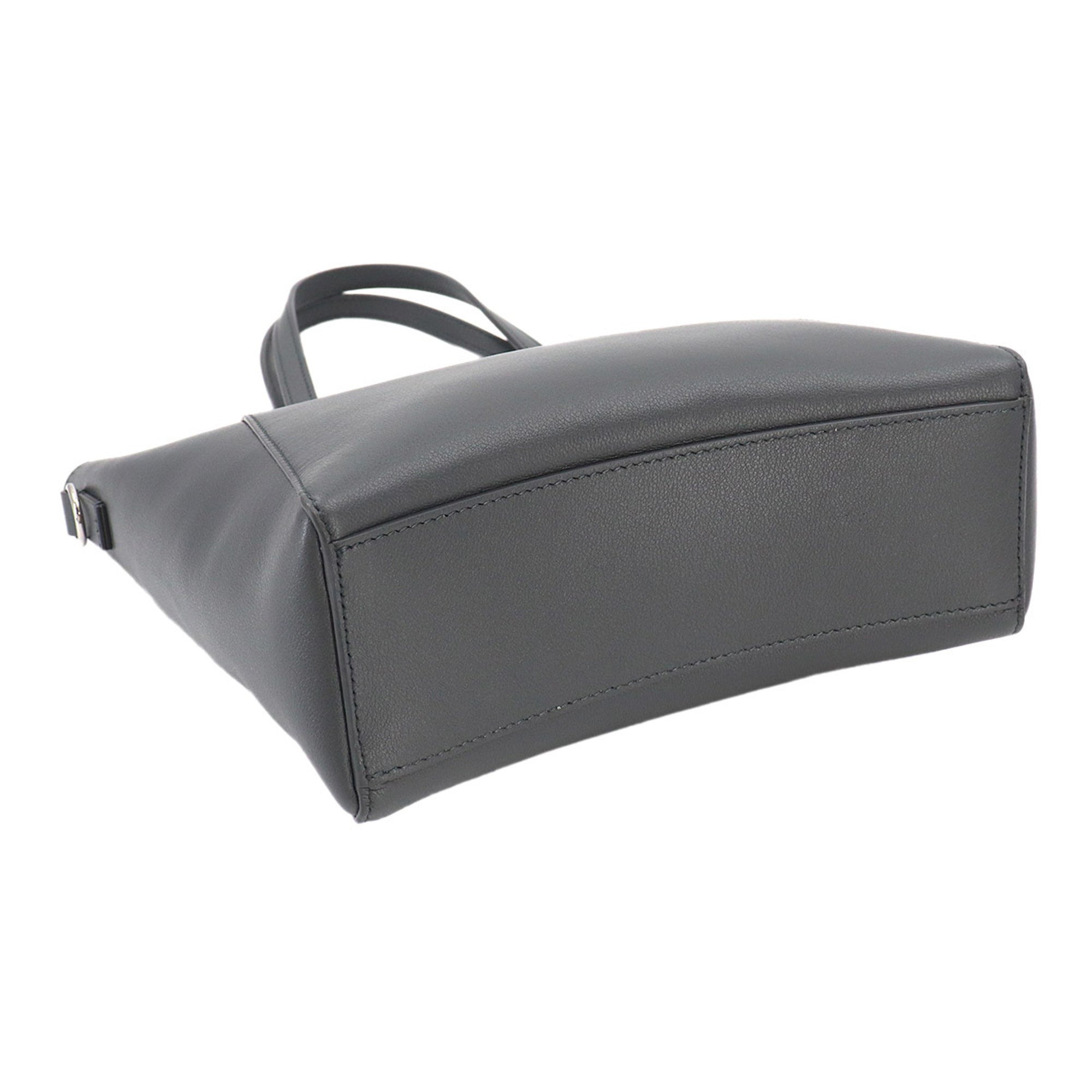 Balenciaga Gray Leather Handbag Tote Bag (Pre-Owned)