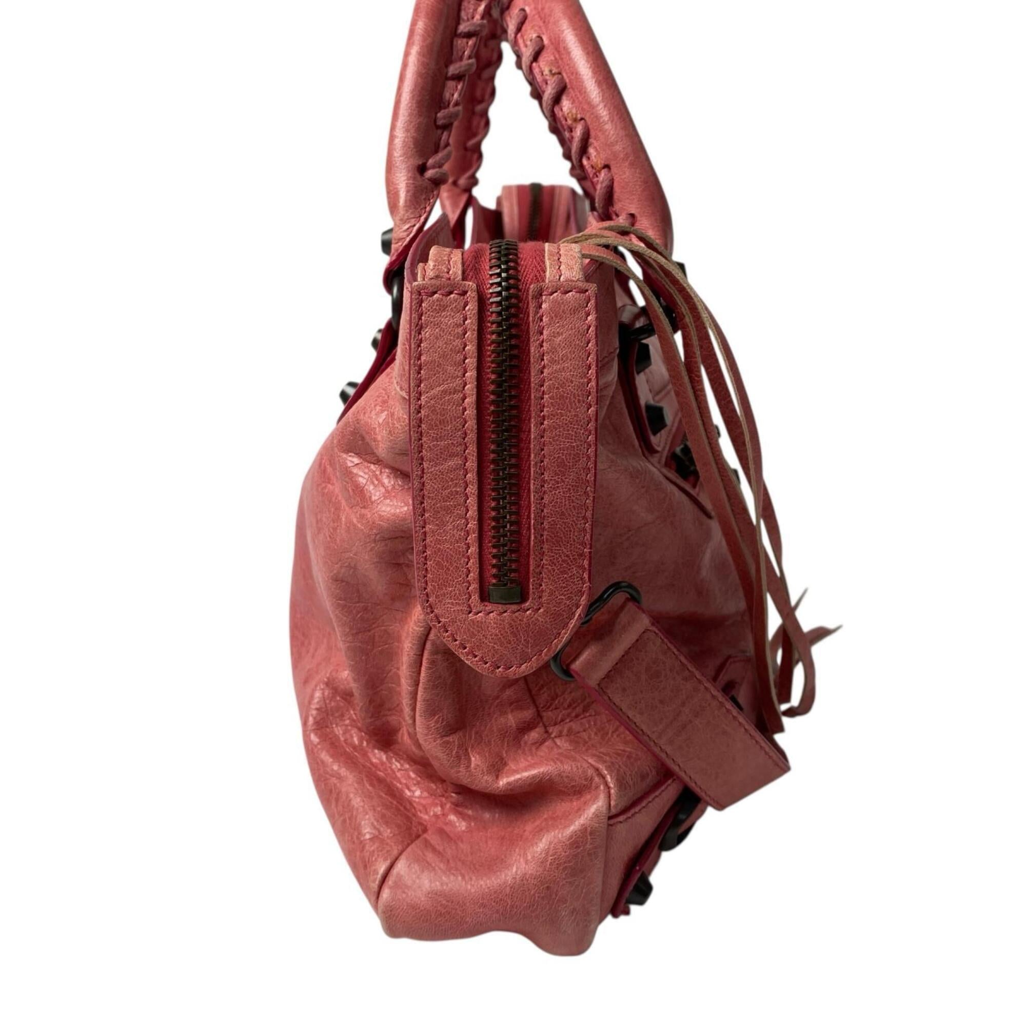 Balenciaga Pink Leather Handbag Shoulder Bag (Pre-Owned)