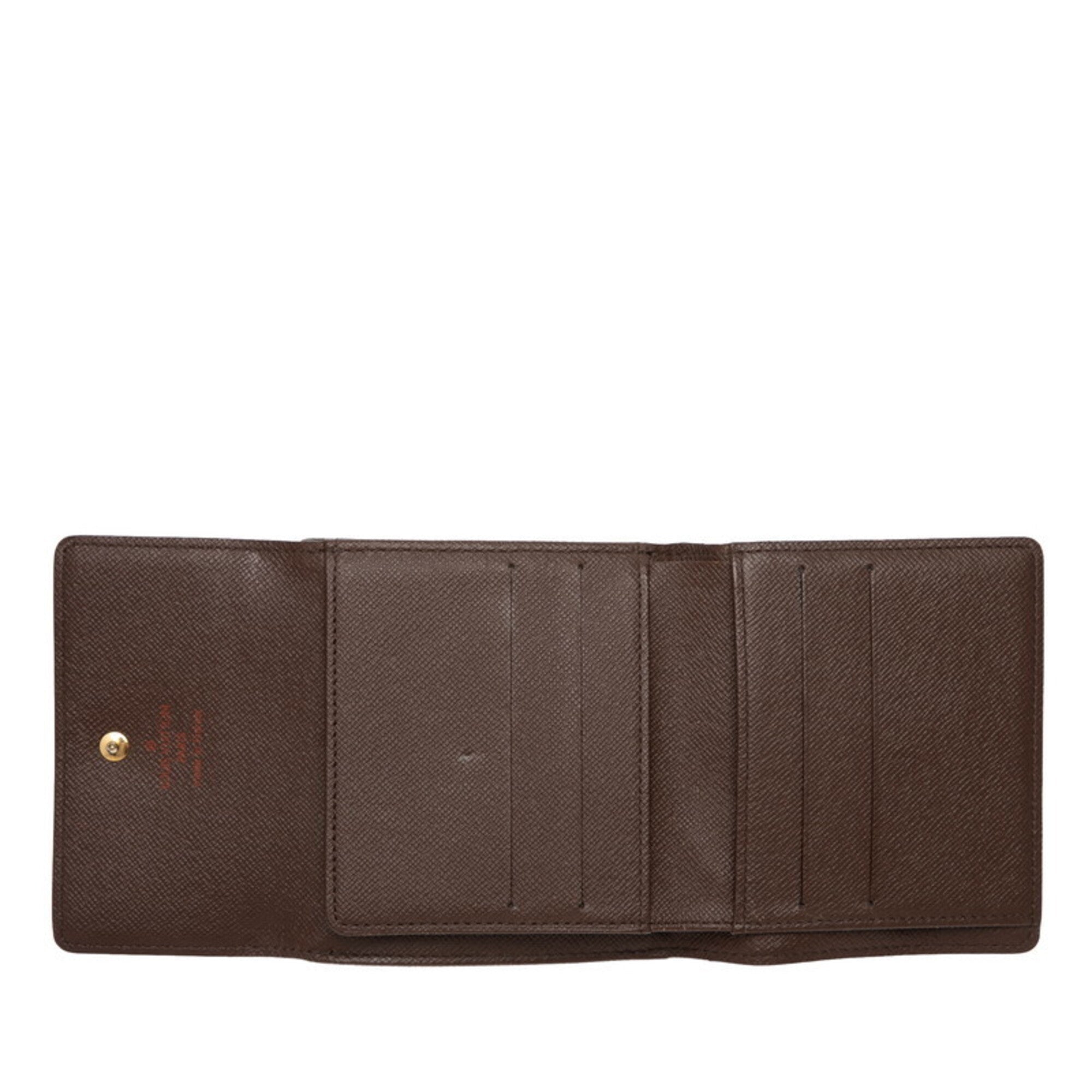 Louis Vuitton Brown Damier Canvas Pvc Leather Wallet (Bi-Fold) (Pre-Owned)