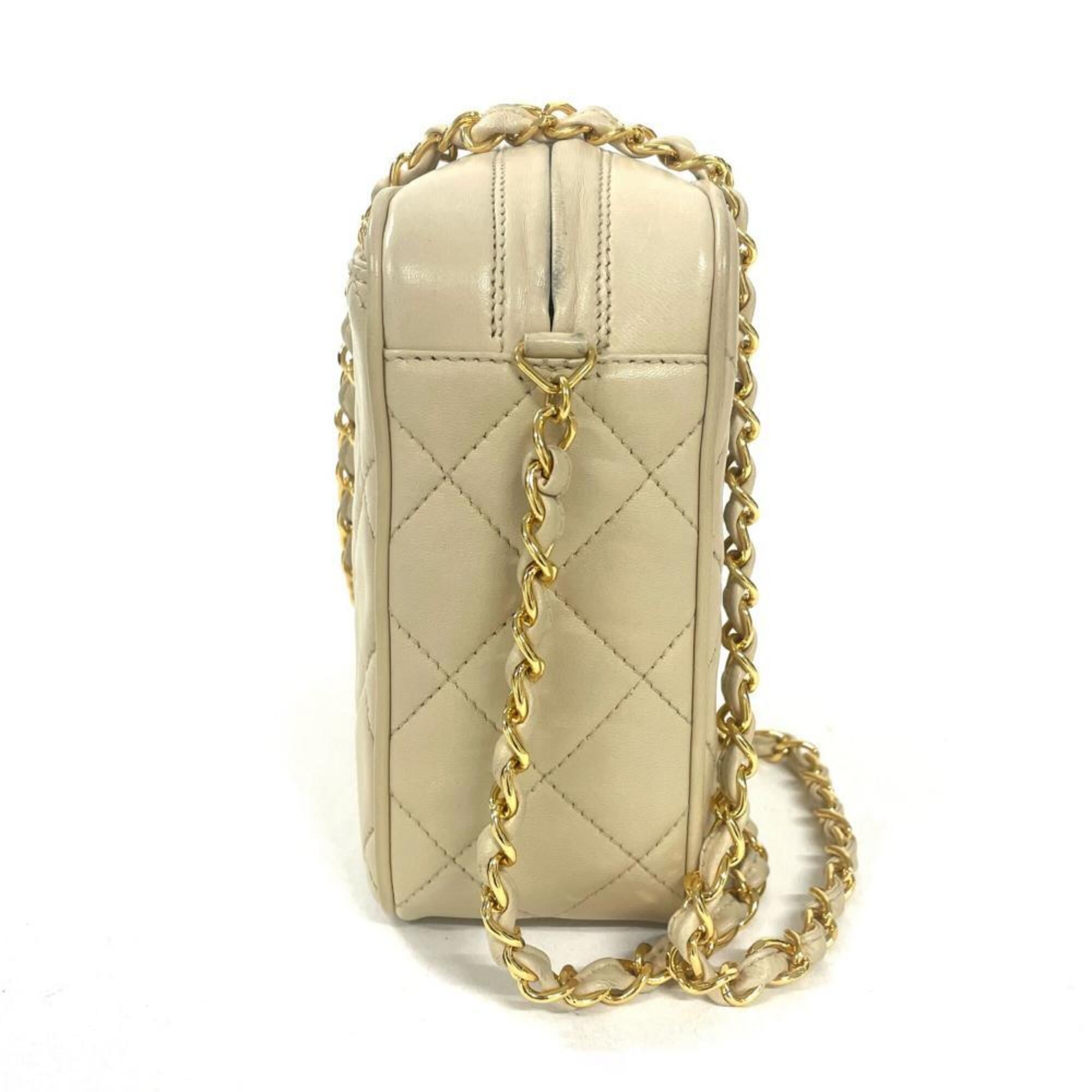 Chanel Beige Leather Shoulder Bag (Pre-Owned)