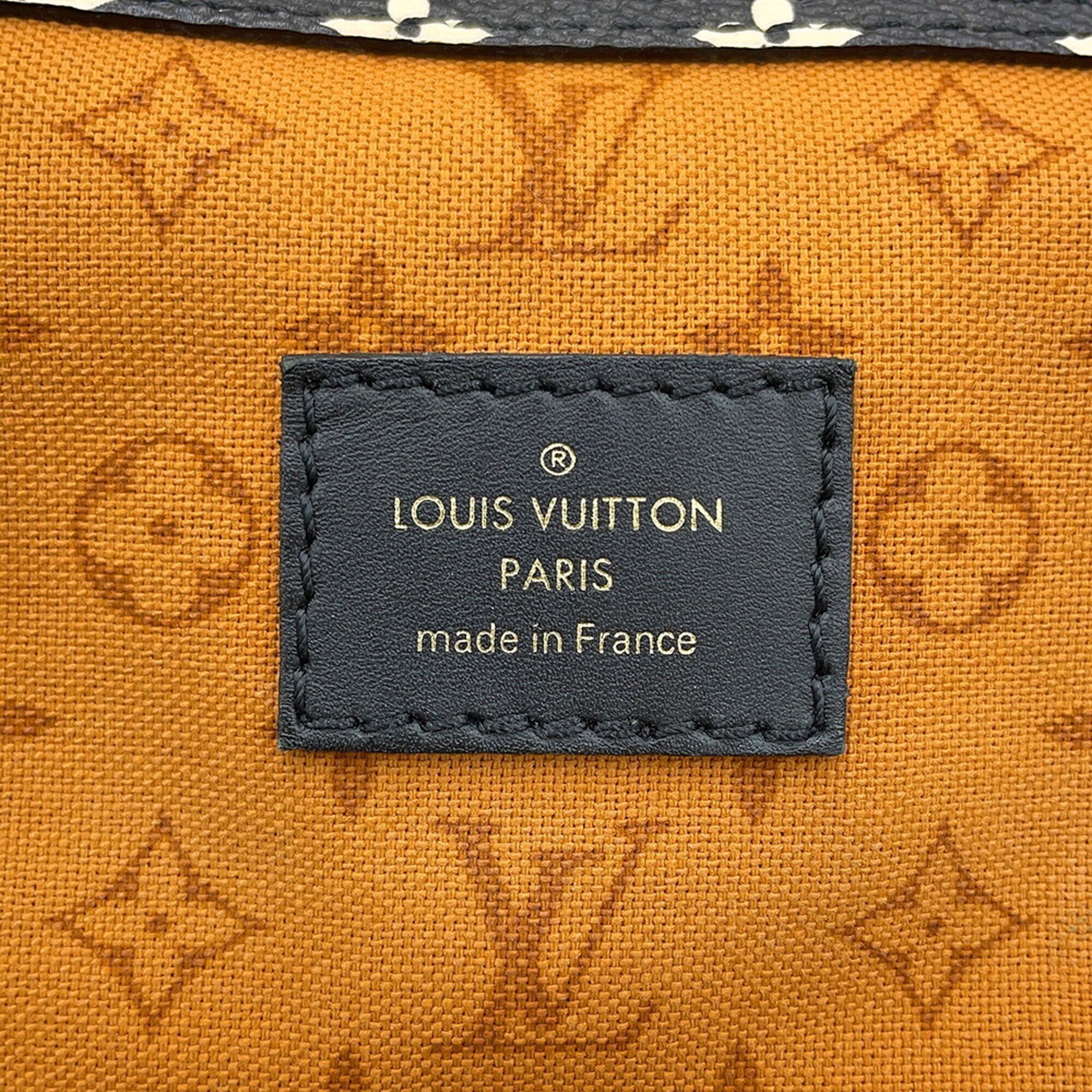 Louis Vuitton Monogram Black Monogram Orange Monogram Handbag (Pre-Owned)