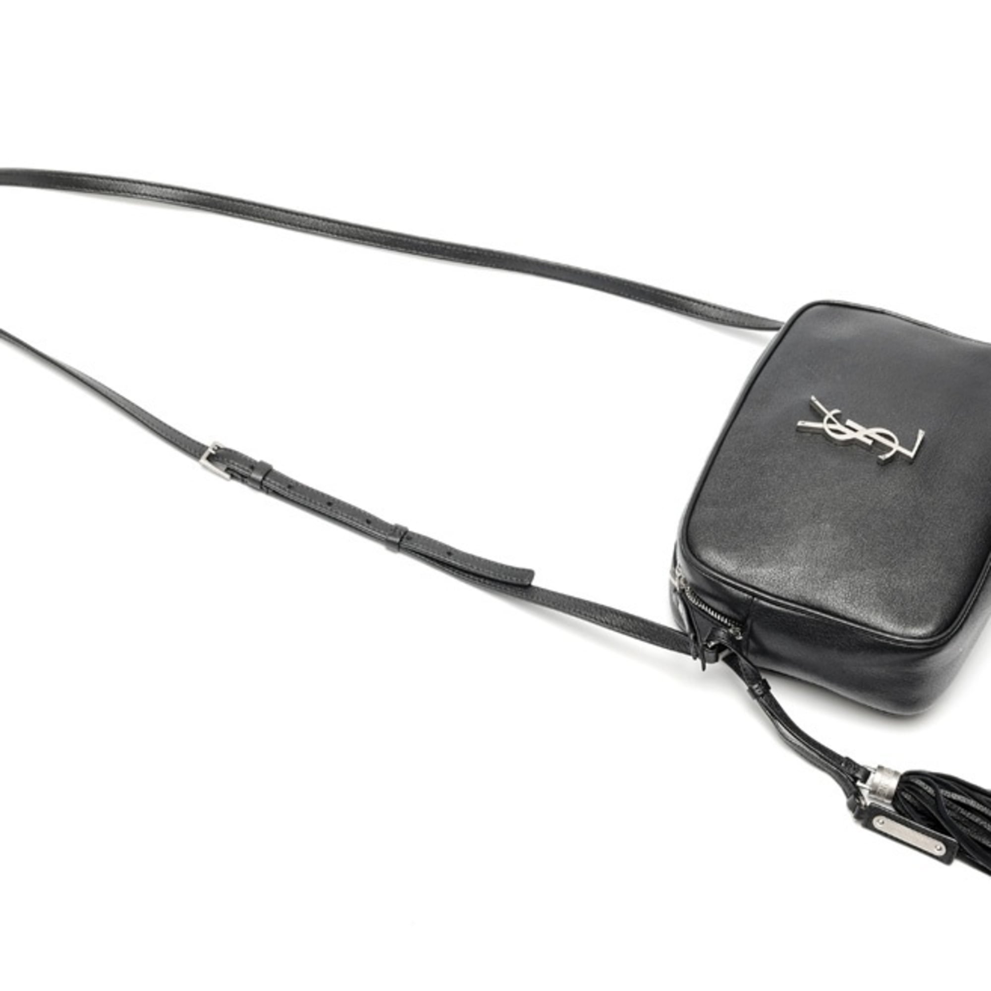 Saint Laurent Black Leather Shoulder Bag (Pre-Owned)