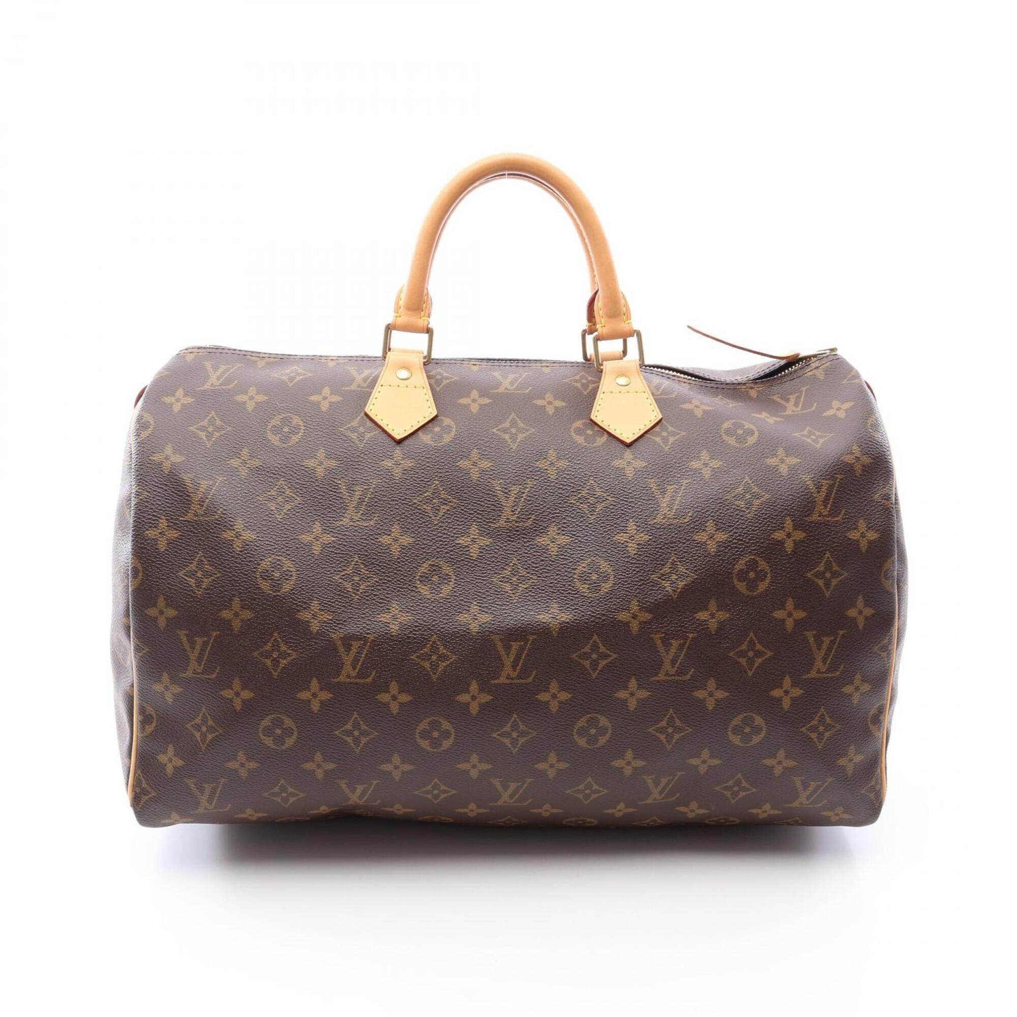 Louis Vuitton Brown Coated Canvas Monogram Leather Handbag (Pre-Owned)
