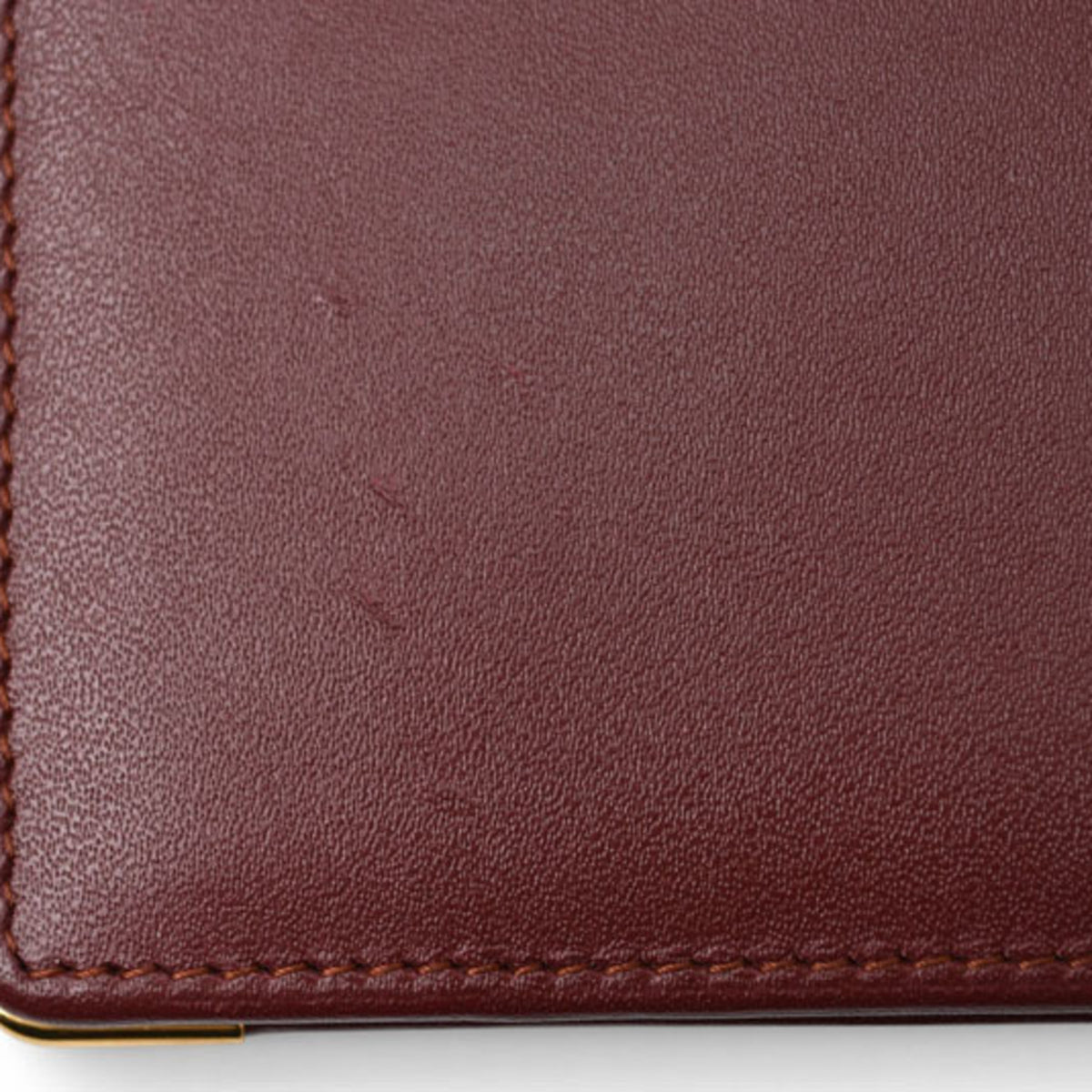 Cartier Must Bordeaux Leather Wallet (Bi-Fold) (Pre-Owned)