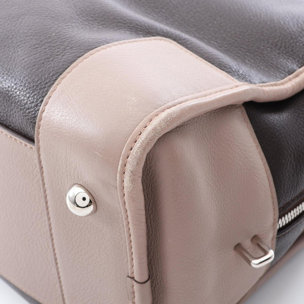 Loewe Beige Brown Purple Leather Handbag (Pre-Owned)