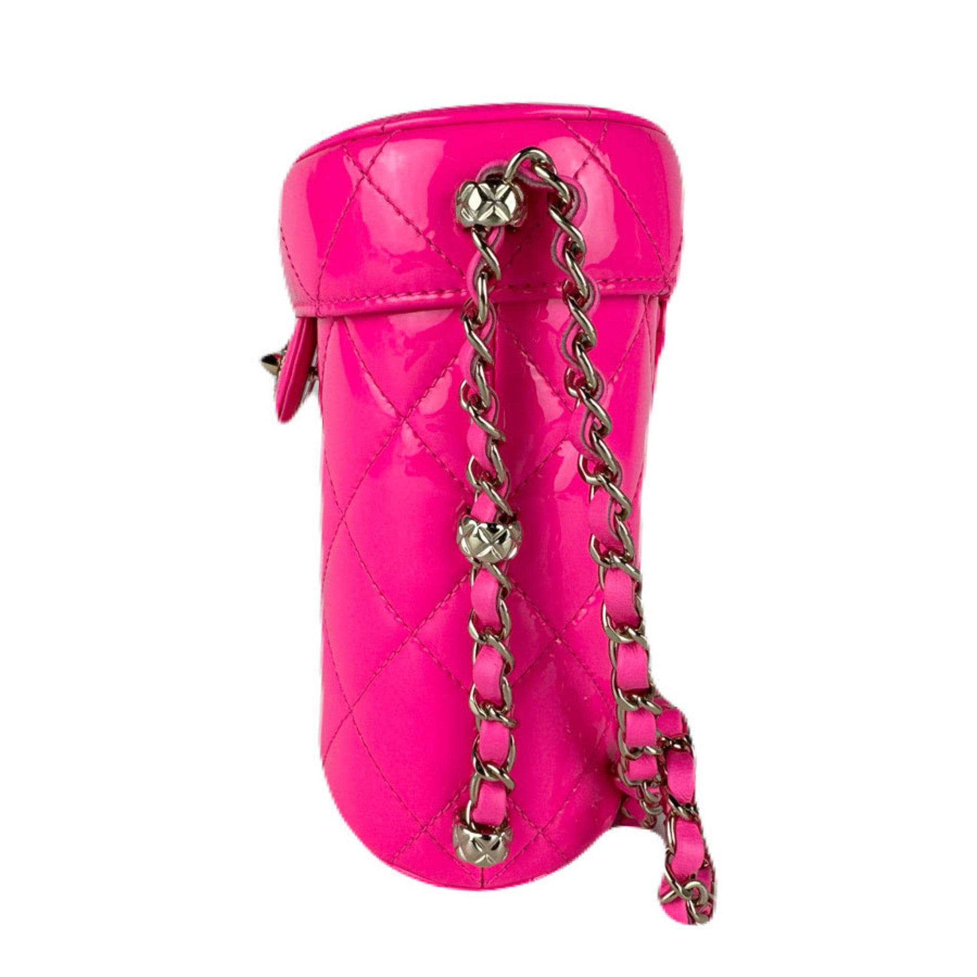 Chanel Pink Patent Leather Shoulder Bag (Pre-Owned)