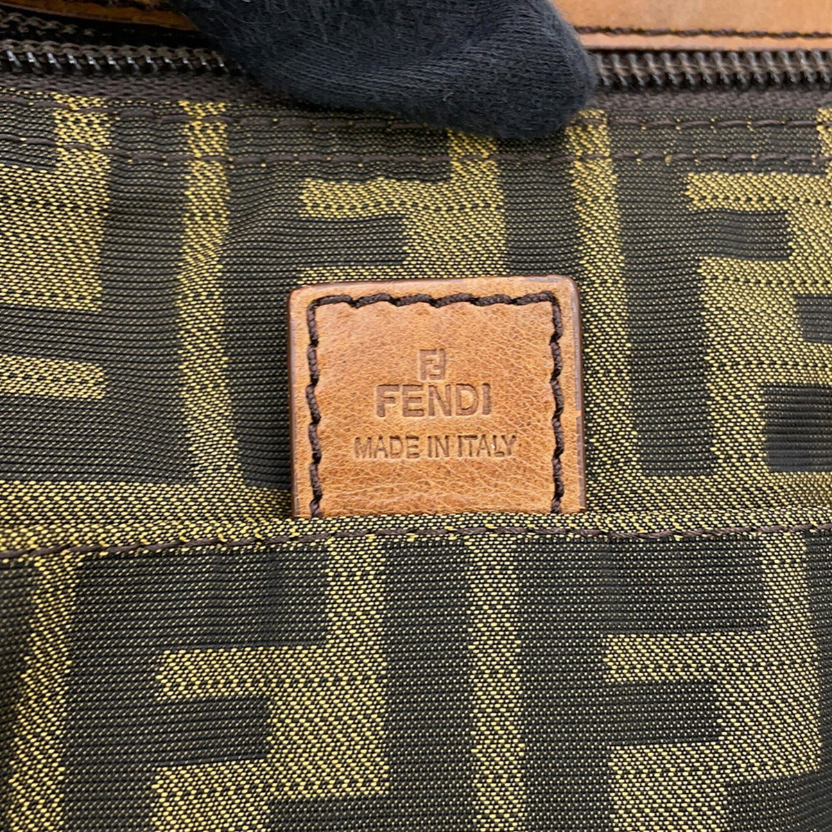 Fendi Brown Canvas Handbag Sling Bag (Pre-Owned)