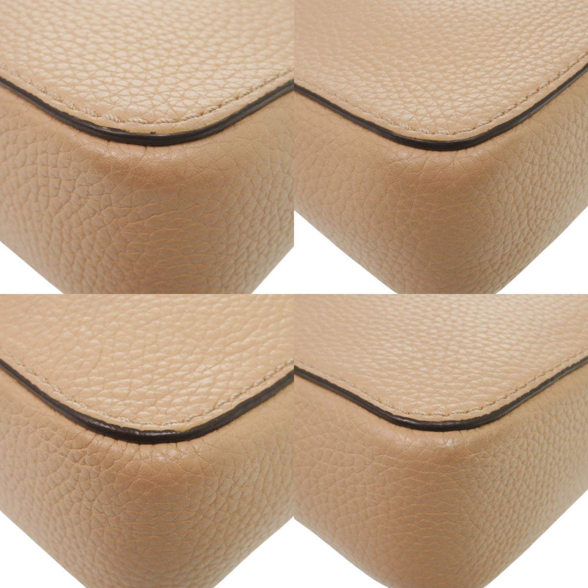 Tory Burch Pink Beige Leather Shoulder Bag (Pre-Owned)