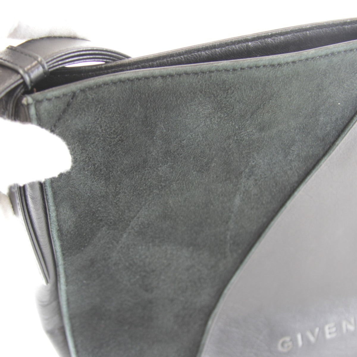 Givenchy Black Suede Leather Shoulder Bag (Pre-Owned)