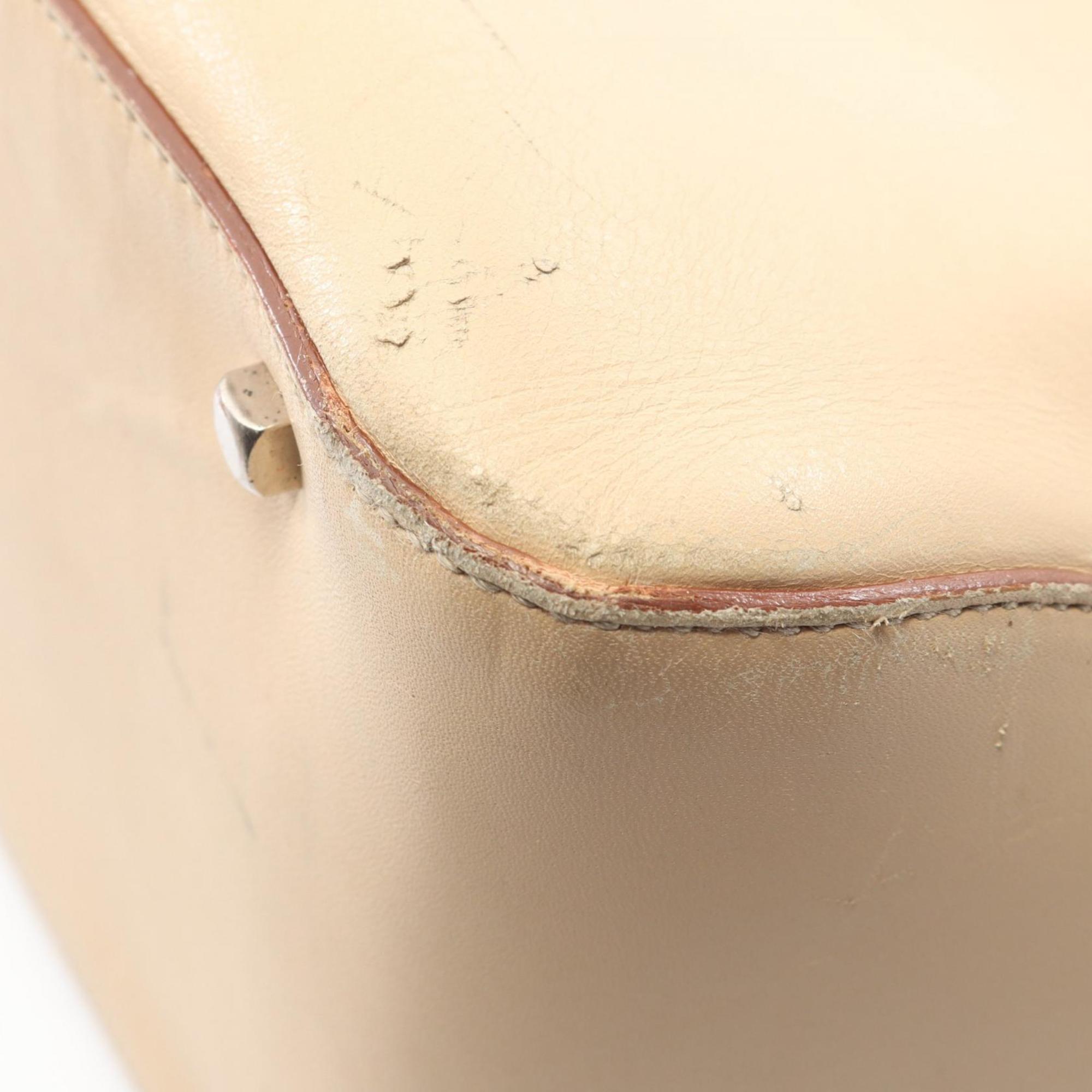 Salvatore Ferragamo Beige Leather Tote Bag (Pre-Owned)