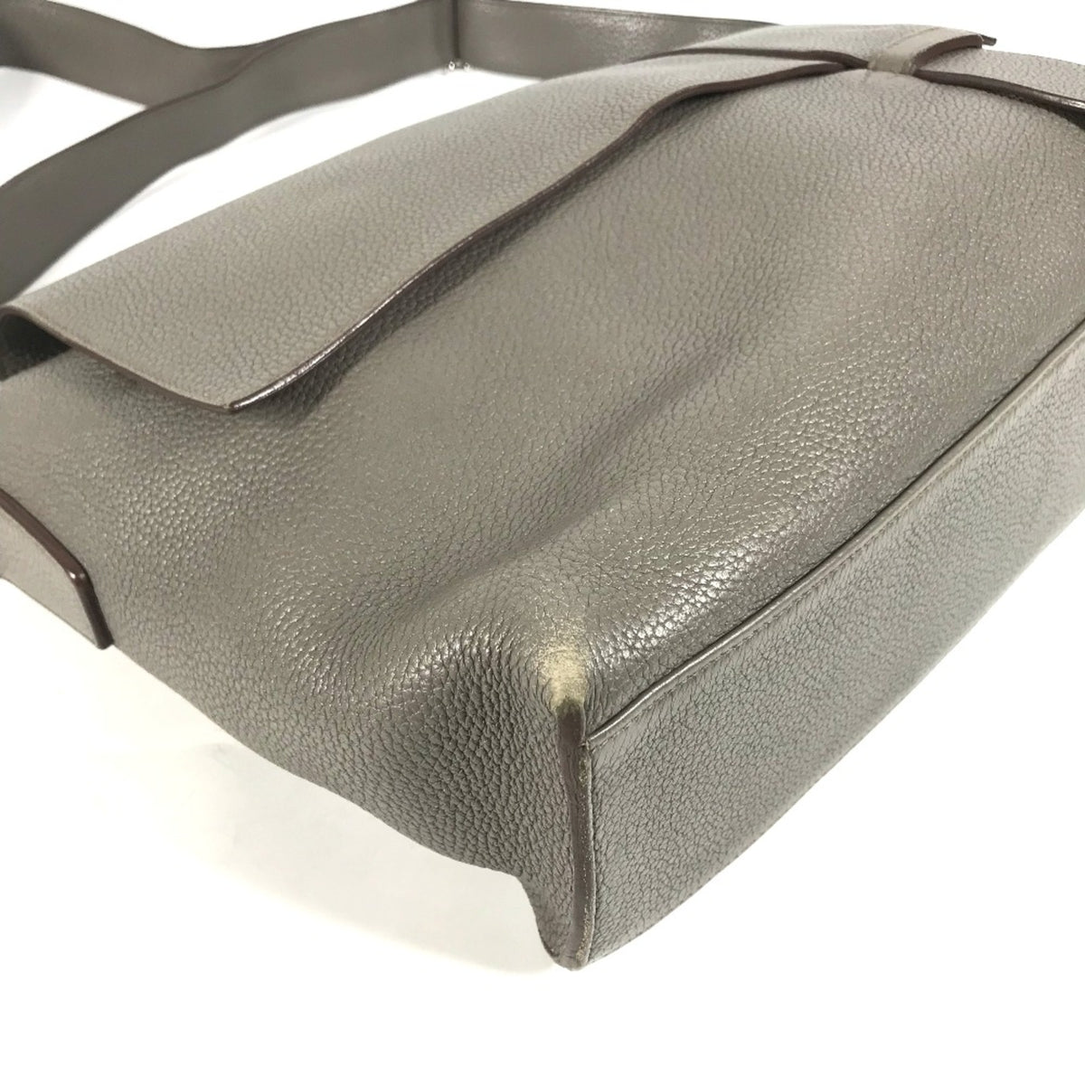 Hermes Gray Leather Shoulder Bag (Pre-Owned)