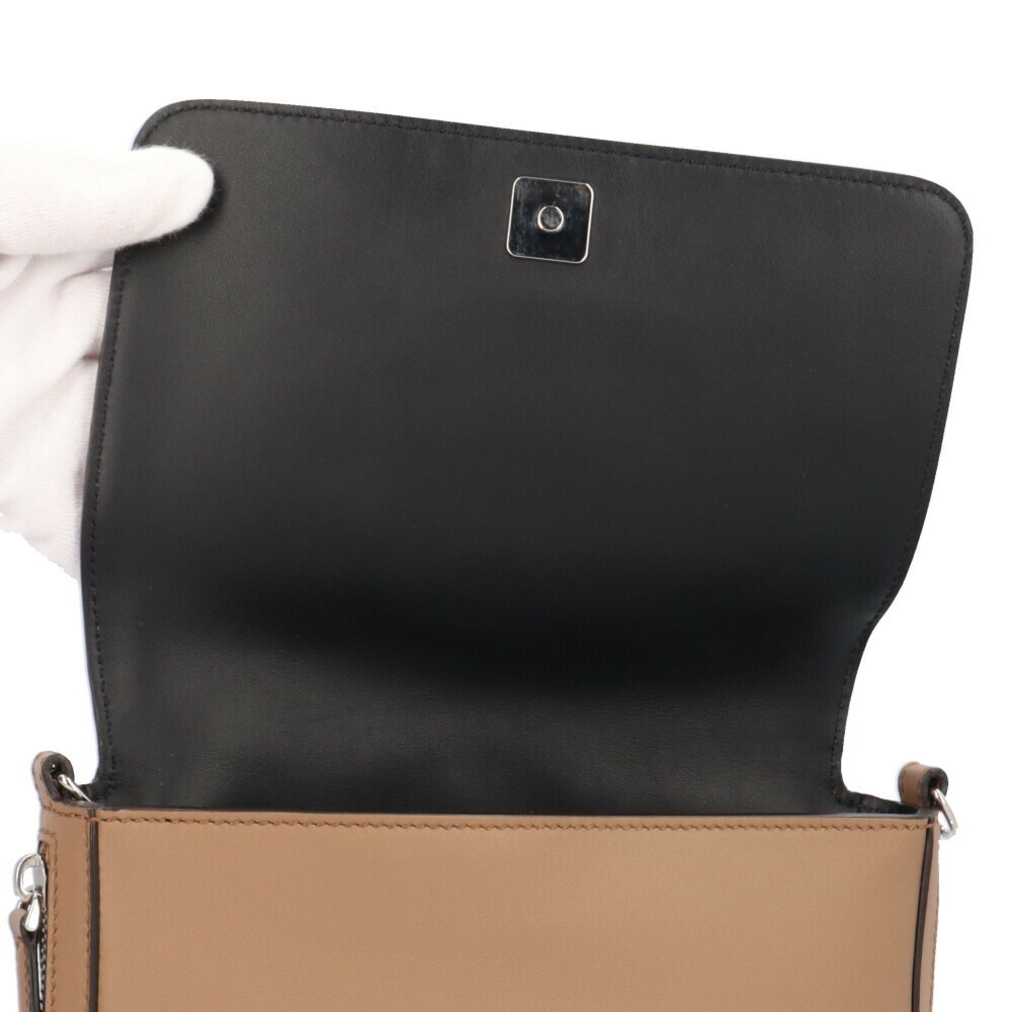Fendi Brown Suede Leather Shoulder Bag (Pre-Owned)