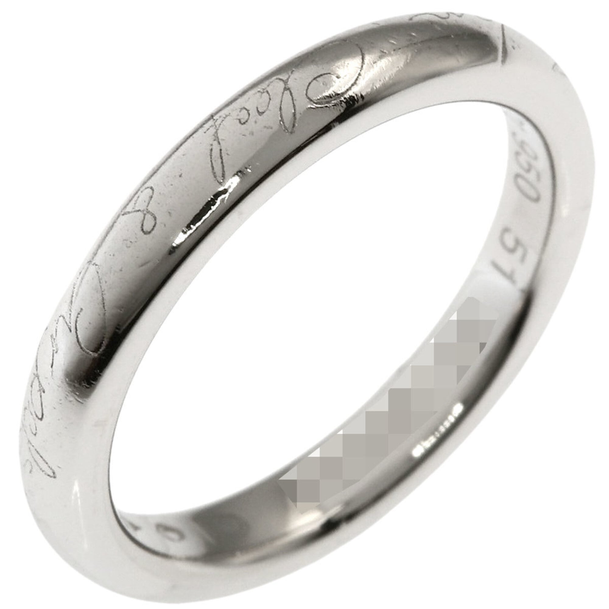 Van Cleef & Arpels Platinum 950 Band Ring (Pre-Owned)
